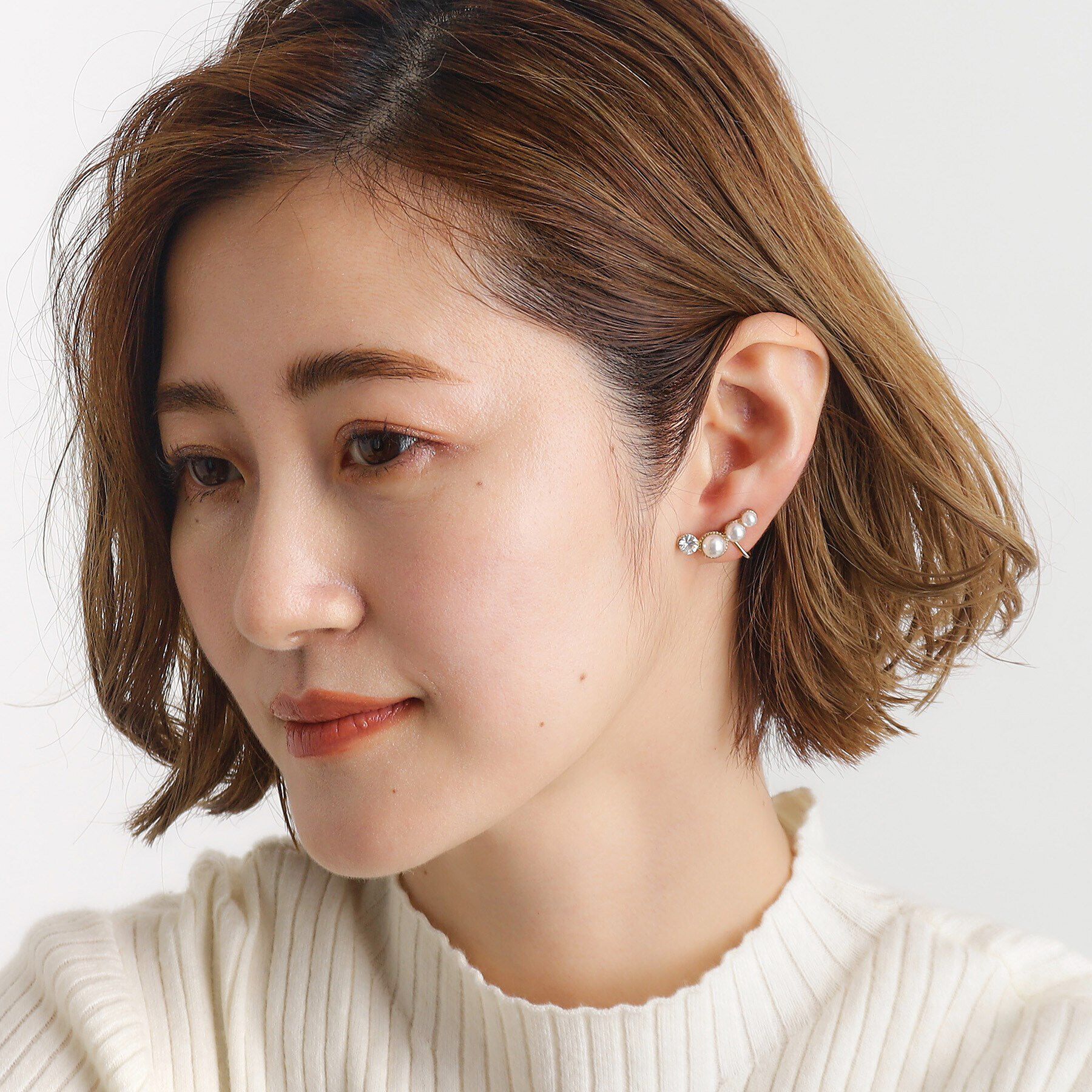 grove「アソートパール調ビジューイヤカフ」|イヤリング|