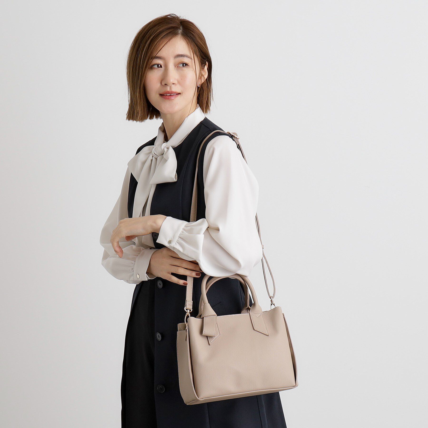 grove「ハンドルノットリボン2WAYトート【入卒対応可】」|ショルダー・メッセンジャー|
