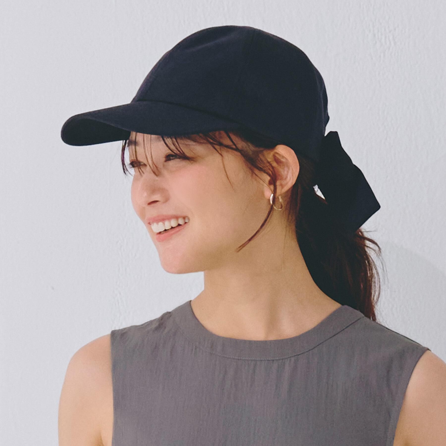 grove「リボンキャップ【UVカット・サイズ調整】」|キャップ・キャスケット|