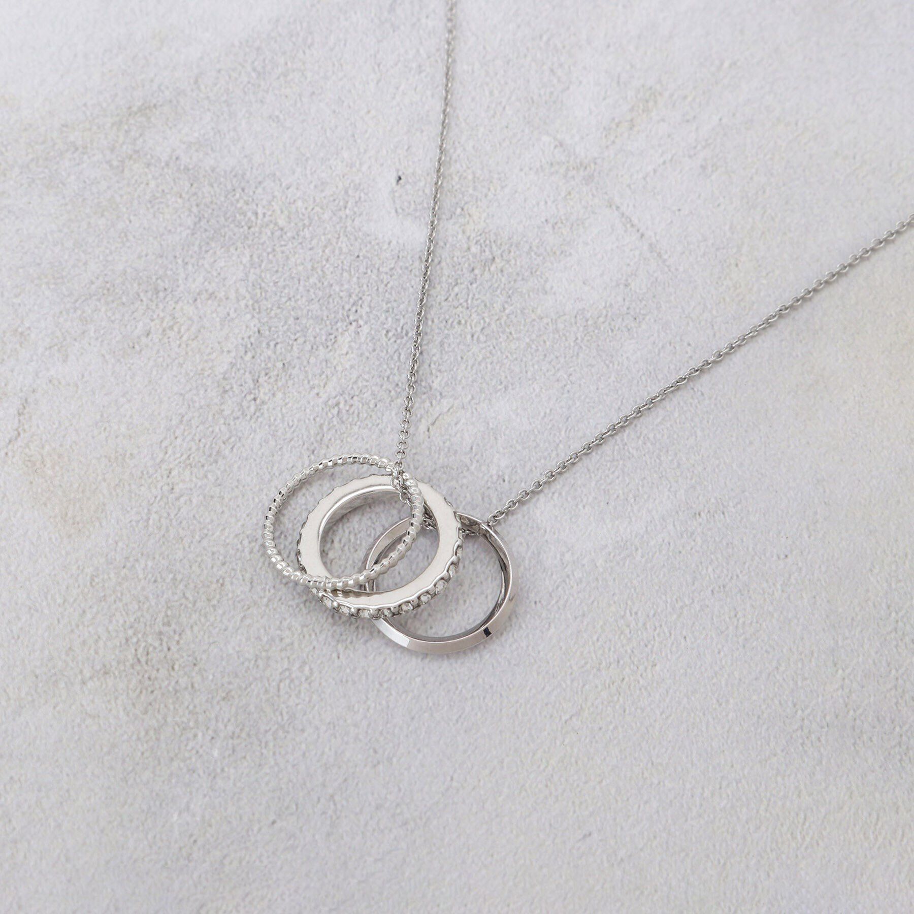 grove「ビジュー3リングスライドネックレス」|ネックレス|