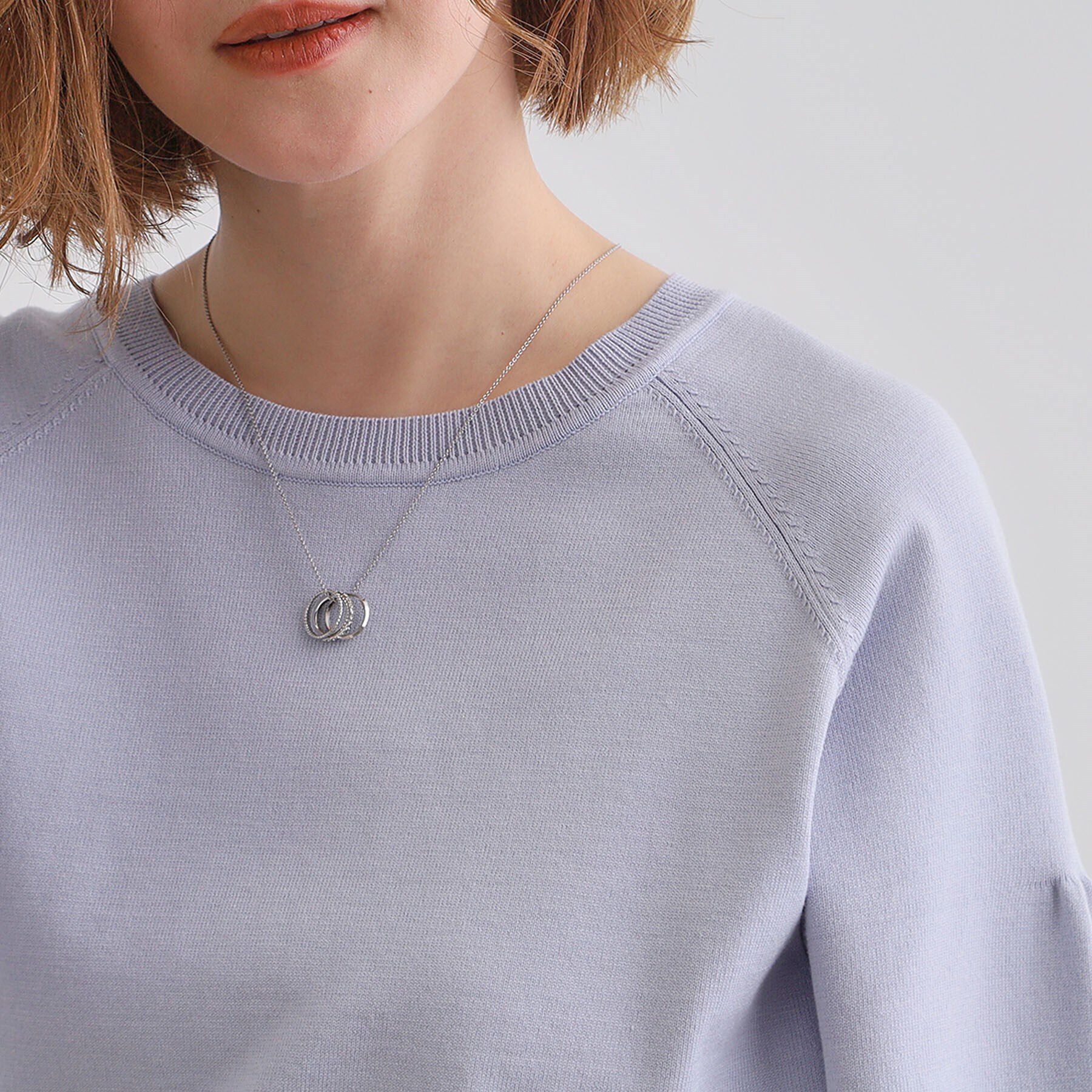 grove「ビジュー3リングスライドネックレス」|ネックレス|