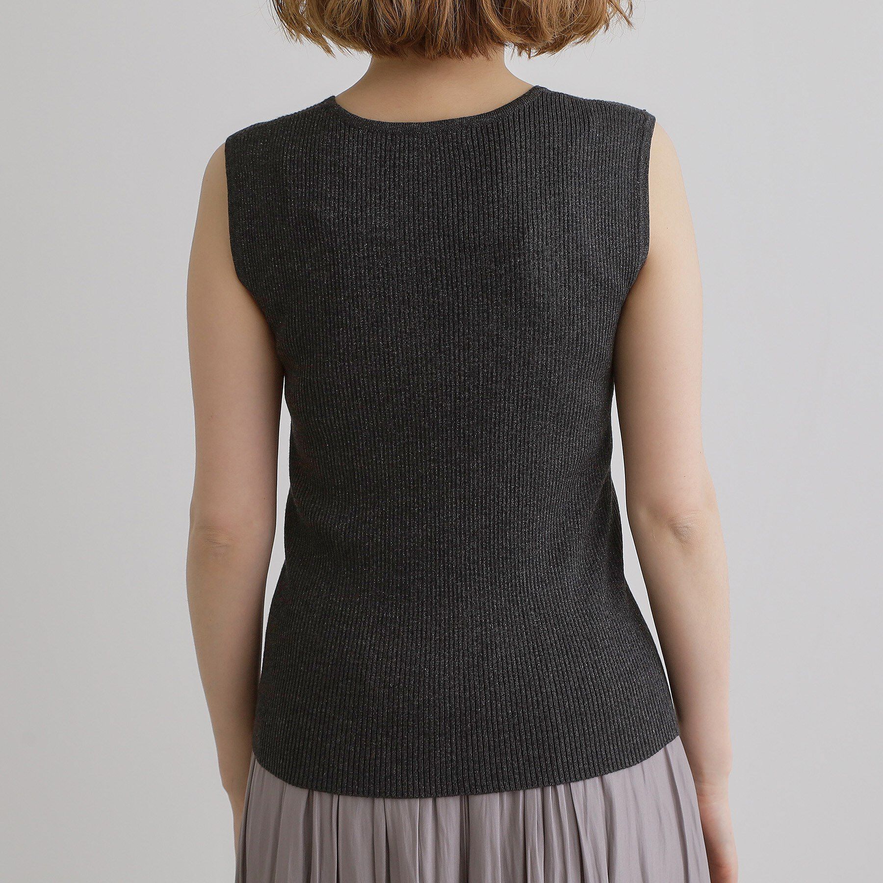 grove「さりげないラメで毎日のコーデにアクセントを リブラメニットタンク」|キャミソール|