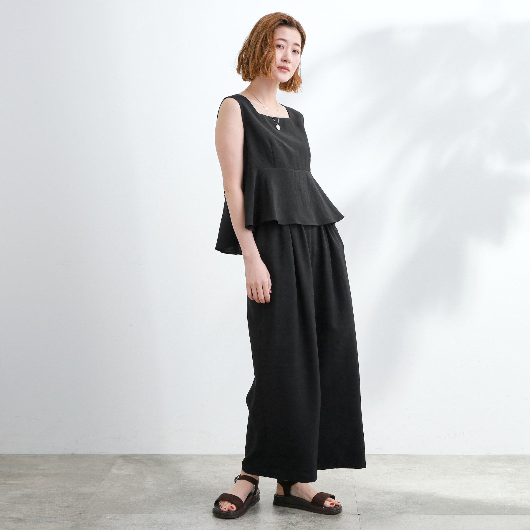 grove「1枚でお洒落見え ストライプドッキングサロペット」|オールインワン|