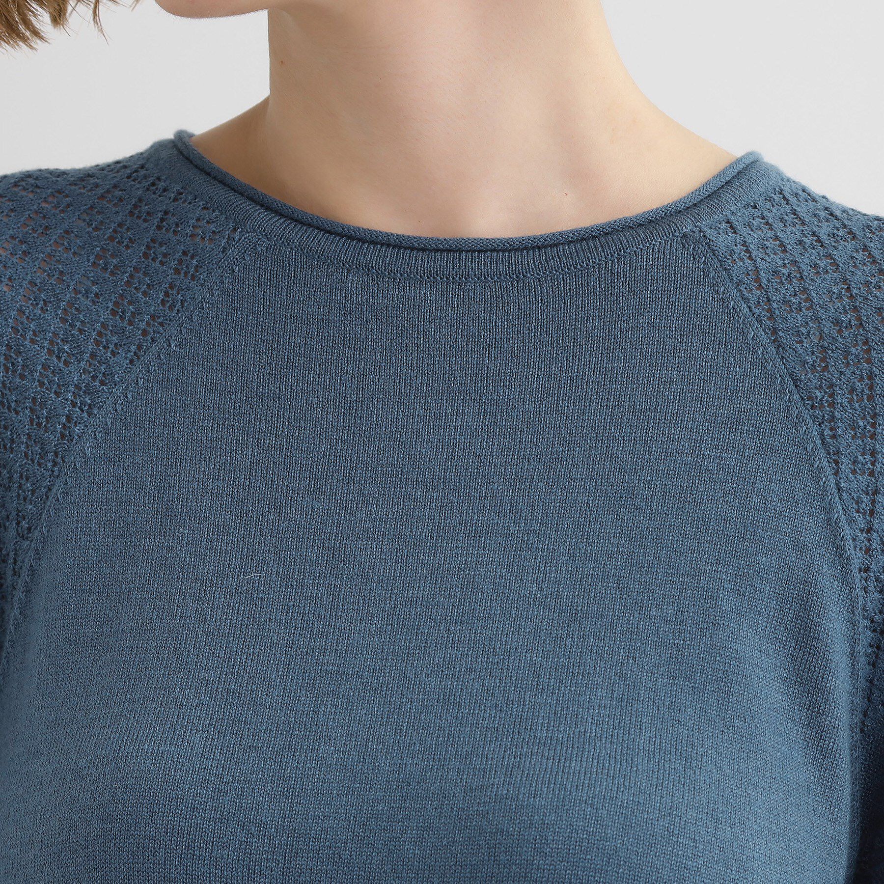 grove「袖レース編みラグランスリーブニット」|ニット・セーター|