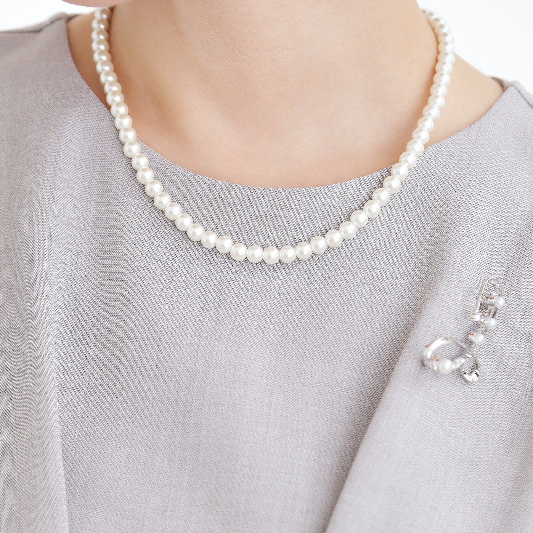 grove「マグネットガラスパールネックレス」|ネックレス|