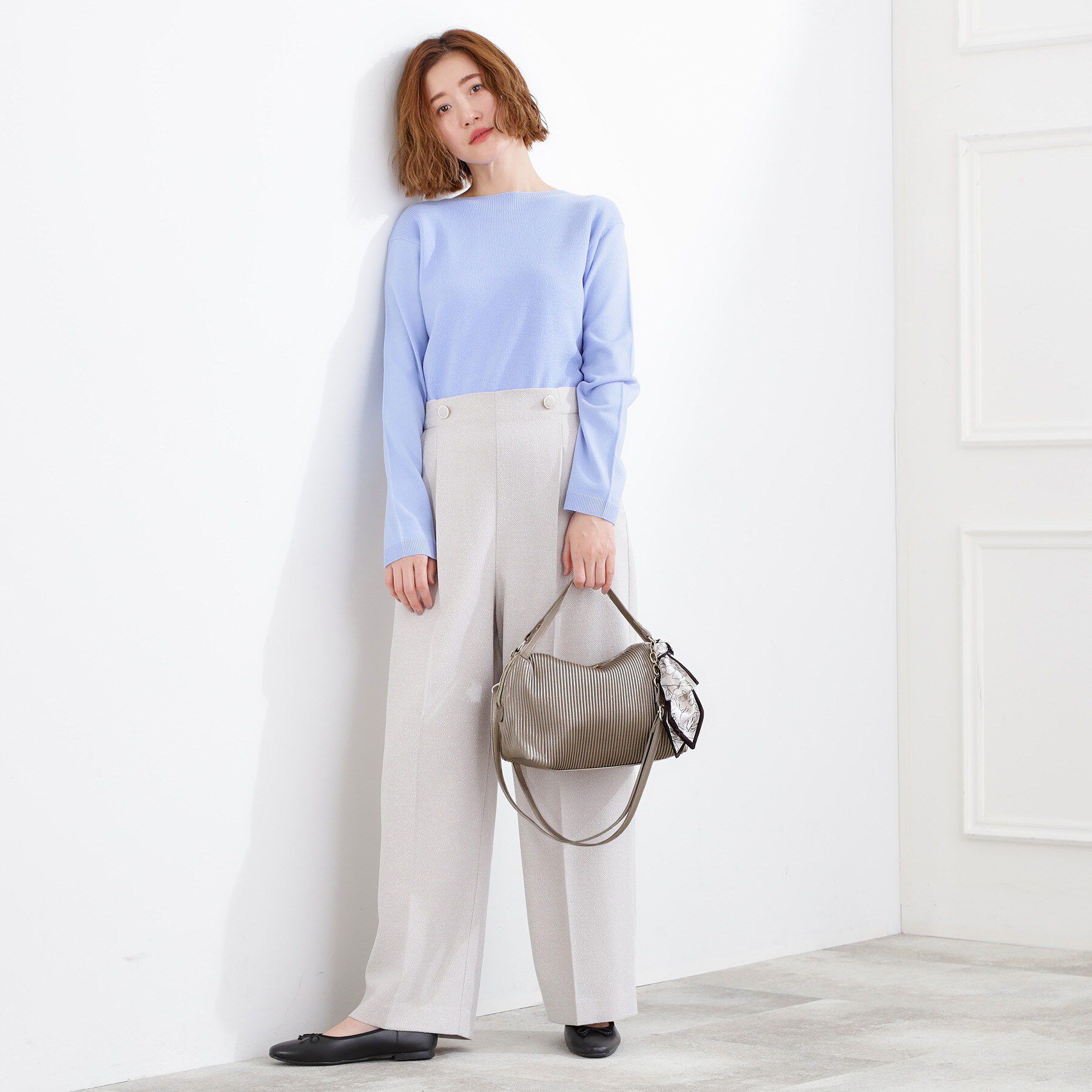 grove「プリーツチェーンスカーフショルダー」|ショルダー・メッセンジャー|