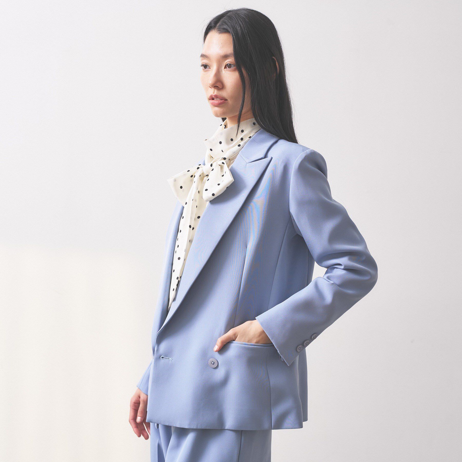 GALLEST「【オケージョン】サテンドットボウタイブラウス」|シャツ・ブラウス|