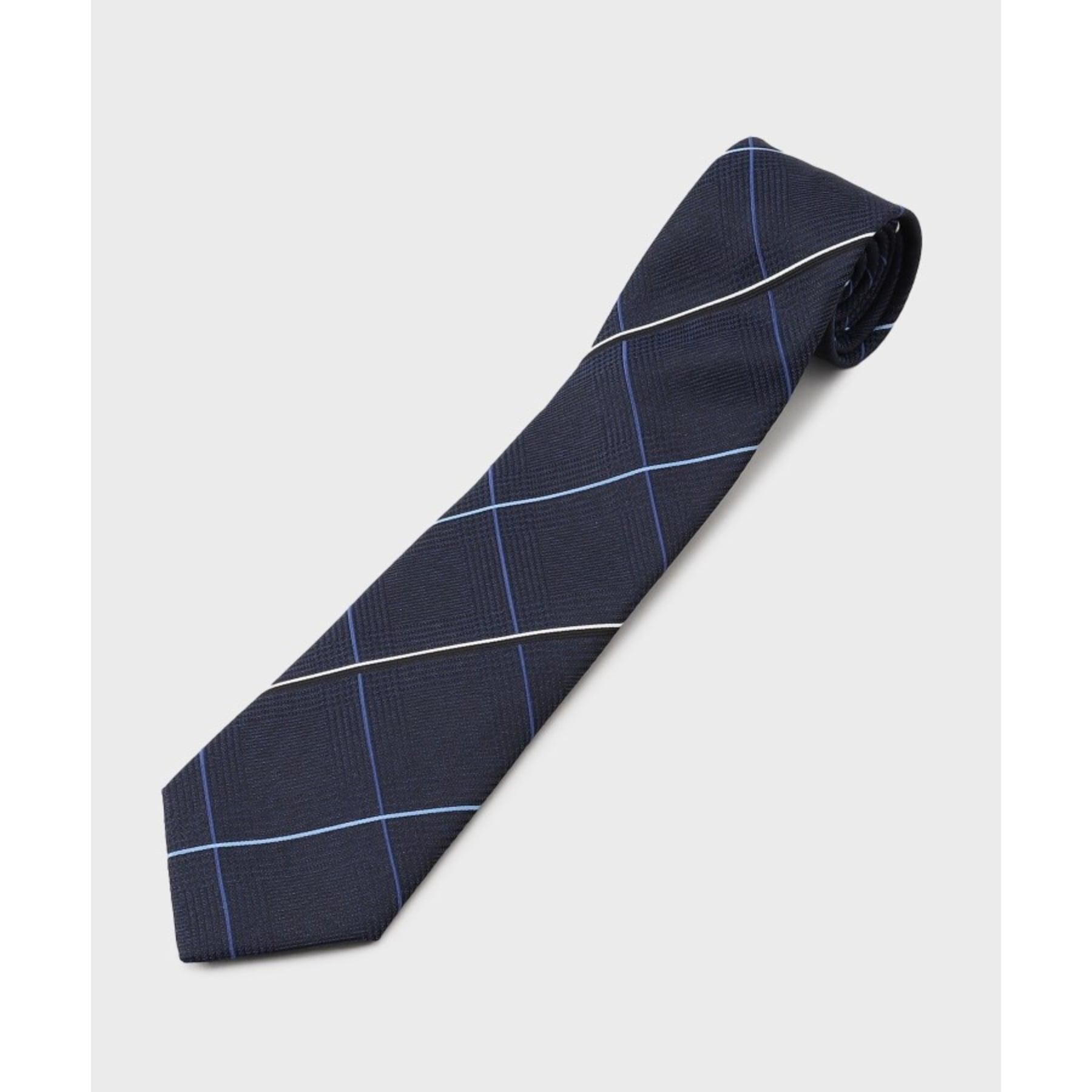 TAKEO KIKUCHI「【Made in JAPAN】番千鳥ウィンドペン柄 ネクタイ」|ネクタイ・蝶ネクタイ|ネイビー(293)