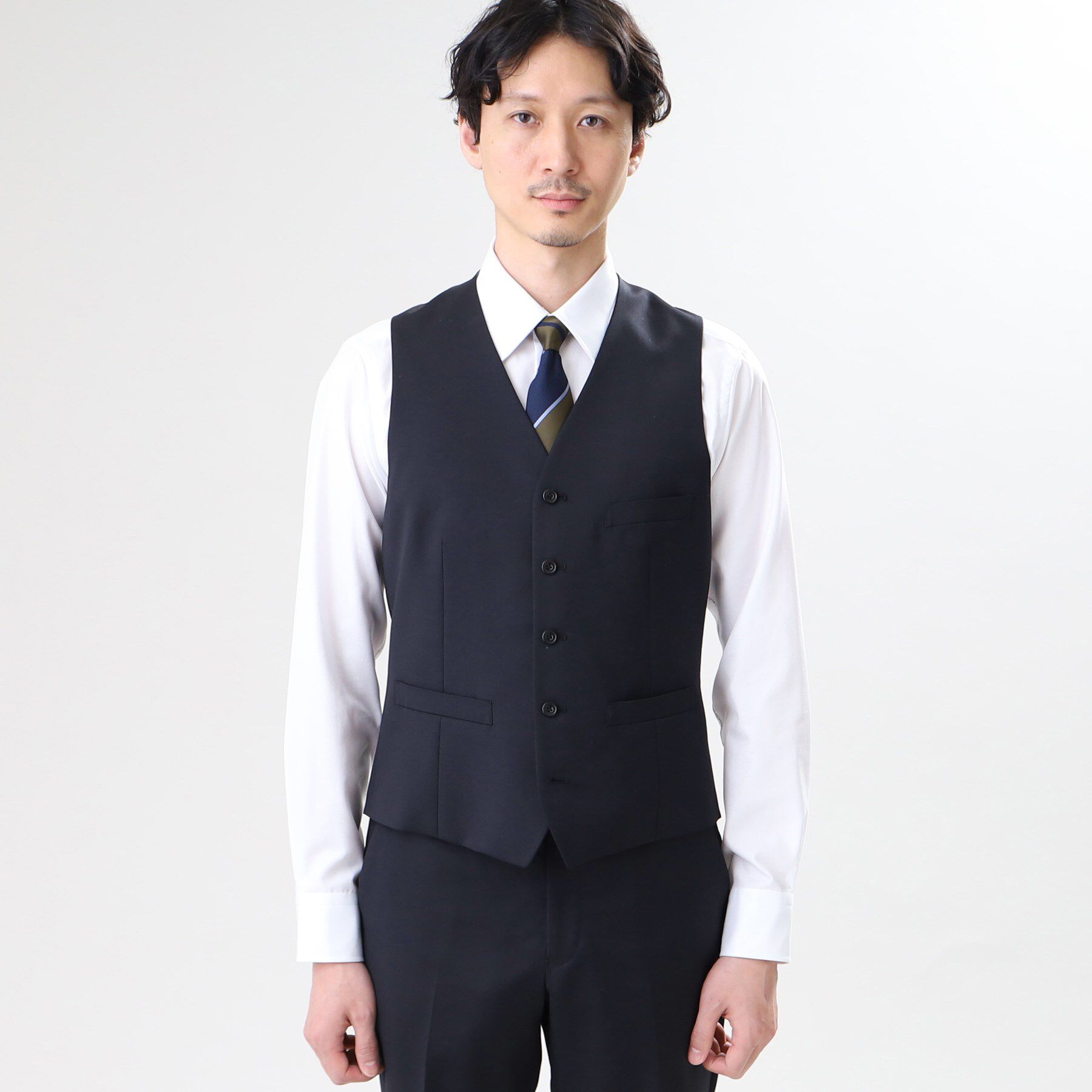 TAKEO KIKUCHI「【冠婚葬祭/3ピース対応】サージ ベスト」|スーツ|
