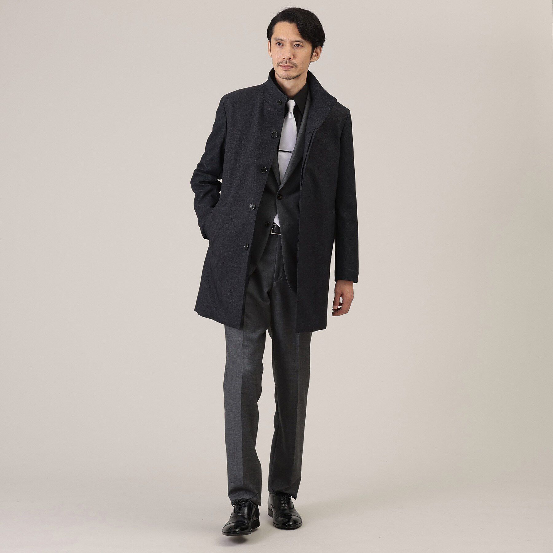 TAKEO KIKUCHI「【ダウンライナー付】メランジ スタンドカラー コート」|その他|