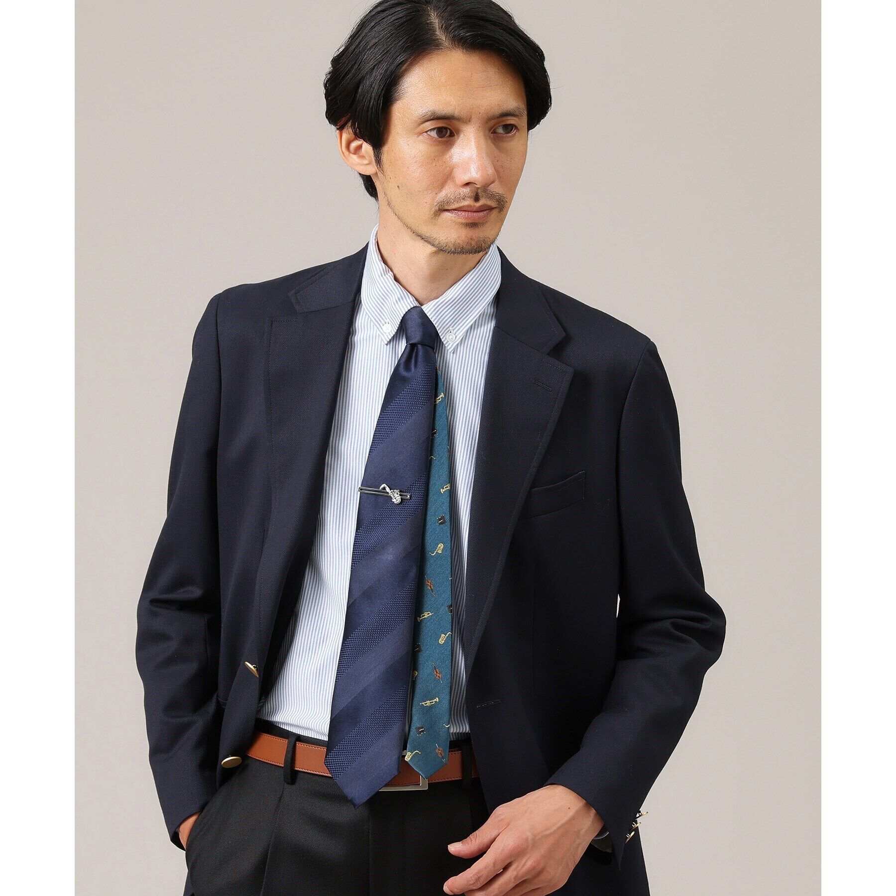 TAKEO KIKUCHI「【BOXセット】JAZZモチーフ ネクタイ＆タイバー セット」|ネクタイ・蝶ネクタイ|