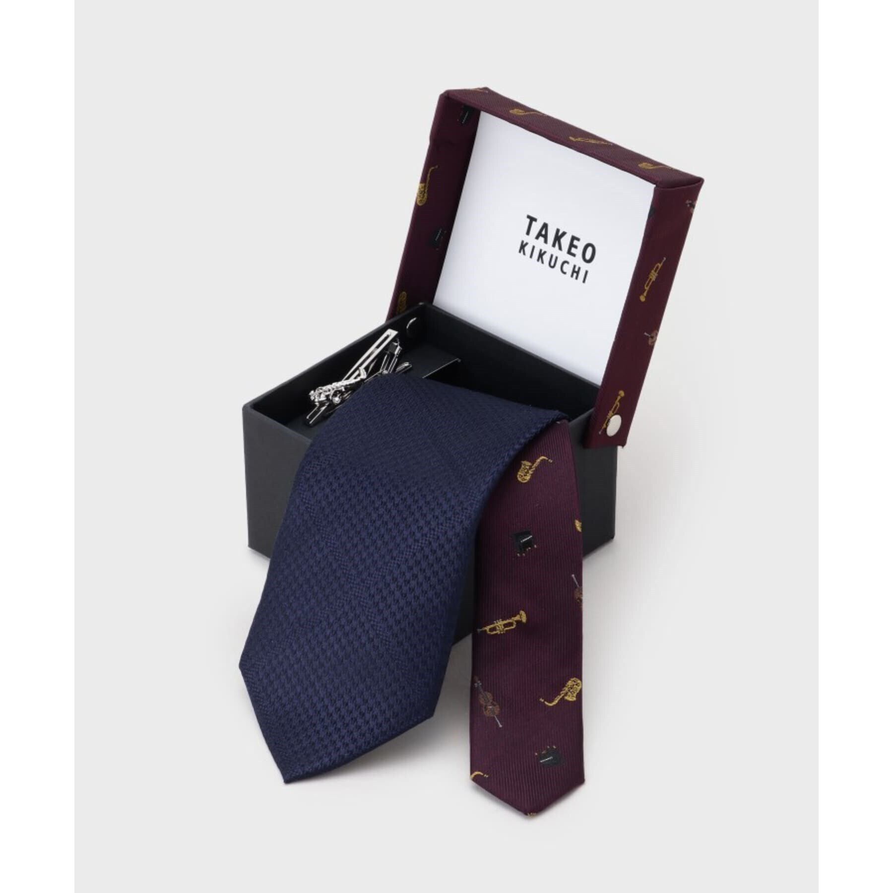 TAKEO KIKUCHI「【BOXセット】JAZZモチーフ ネクタイ＆タイバー セット」|ネクタイ・蝶ネクタイ|