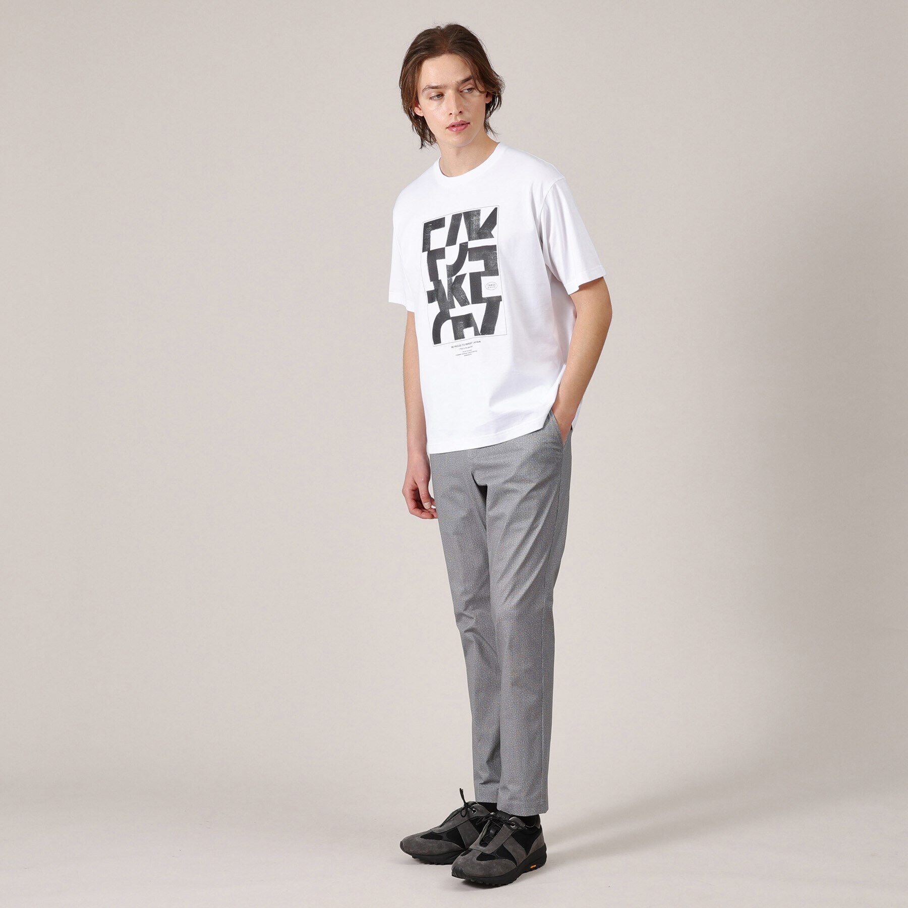 TAKEO KIKUCHI「【Made in JAPAN】パズル柄 半袖ポンチ Tシャツ」|Tシャツ・カットソー|