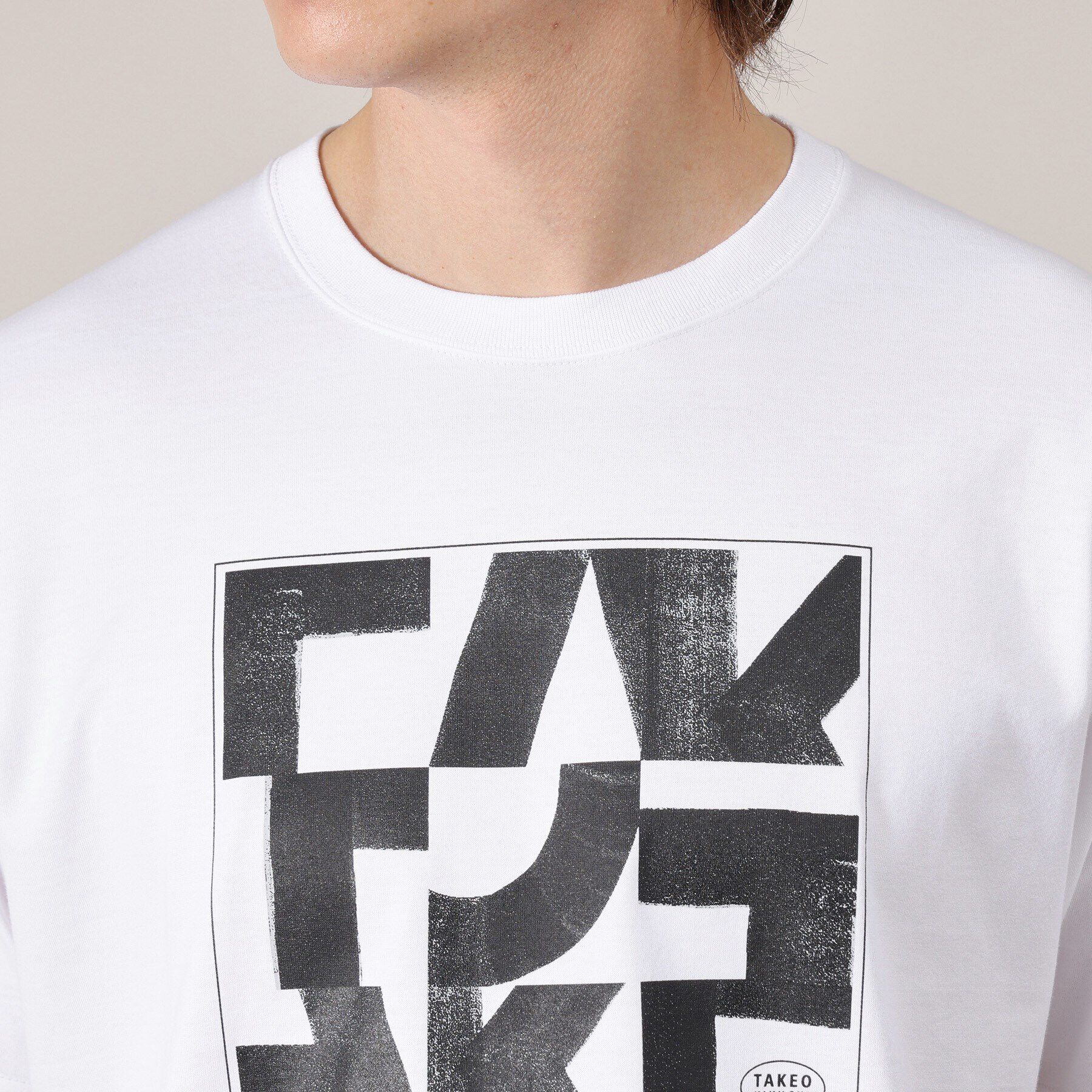 TAKEO KIKUCHI「【Made in JAPAN】パズル柄 半袖ポンチ Tシャツ」|Tシャツ・カットソー|