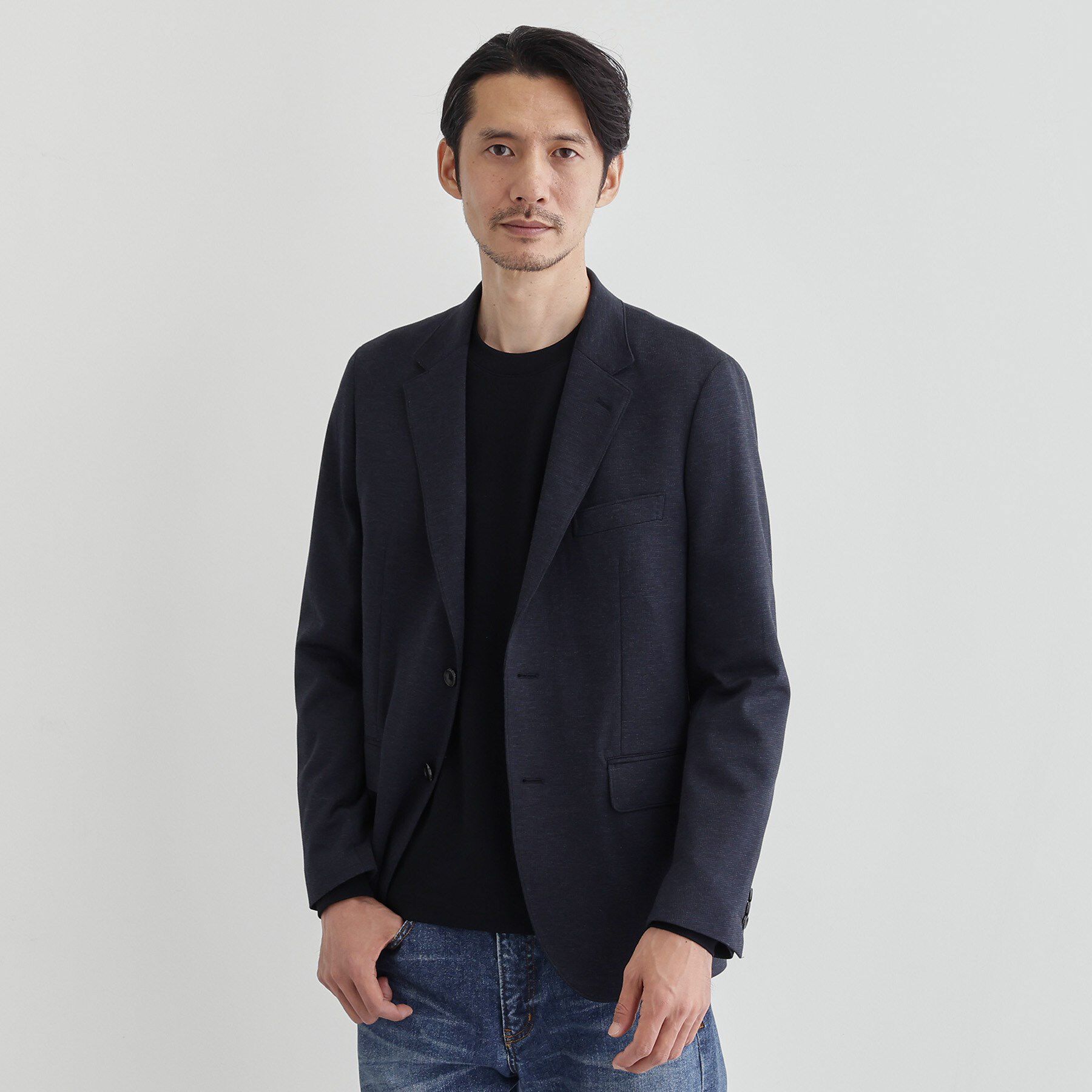 TAKEO KIKUCHI「【Ｓサイズ～】ストレッチ テーラードＴシャツ」|Tシャツ・カットソー|