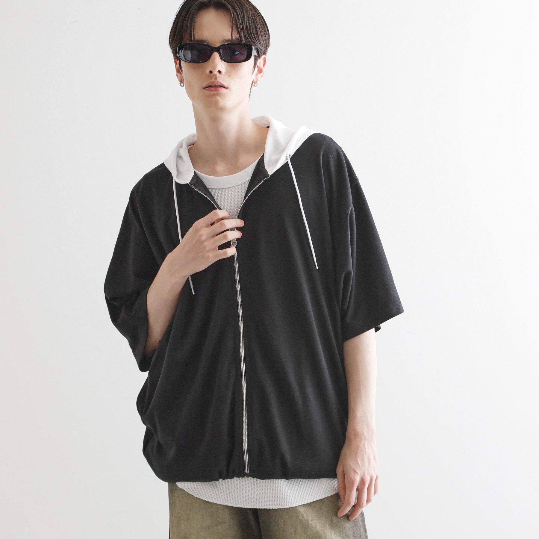 tk.TAKEO KIKUCHI「ドルマンジップパーカ」|パーカー|