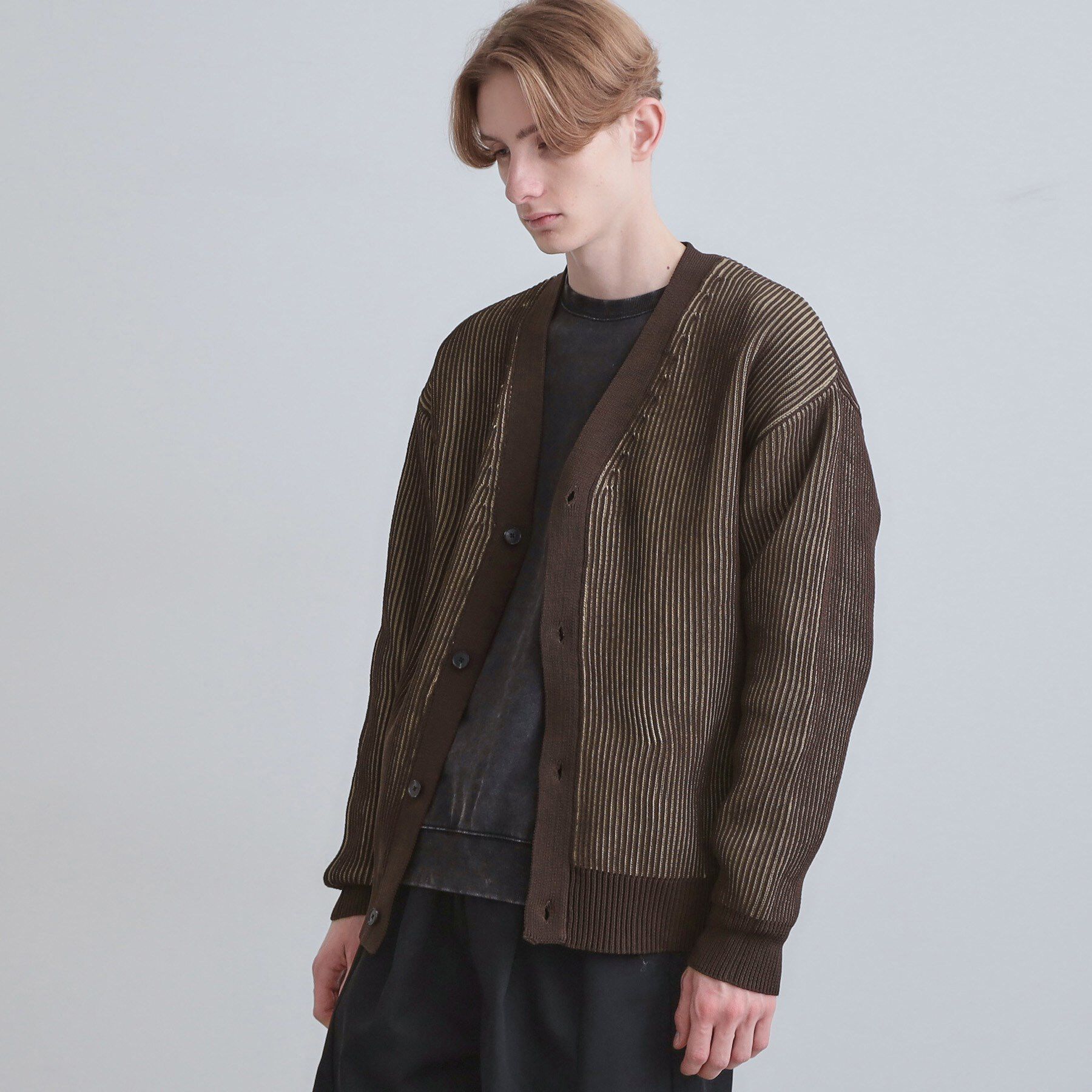 tk.TAKEO KIKUCHI「プレーティングカーディガン」|カーディガン|ブラウン(044)