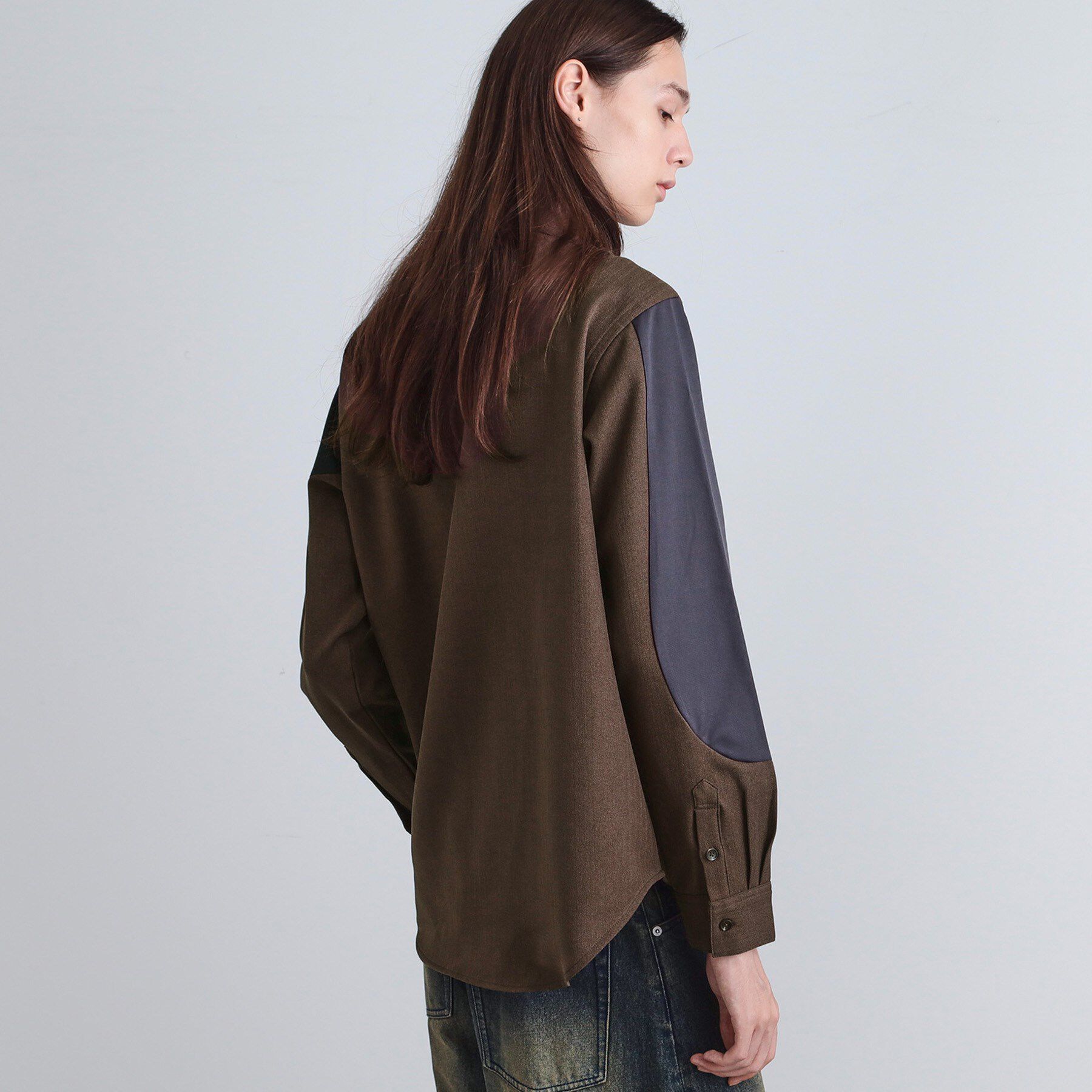 tk.TAKEO KIKUCHI「ヘリンボーンカーブスイッチシャツ」|シャツ・ブラウス|