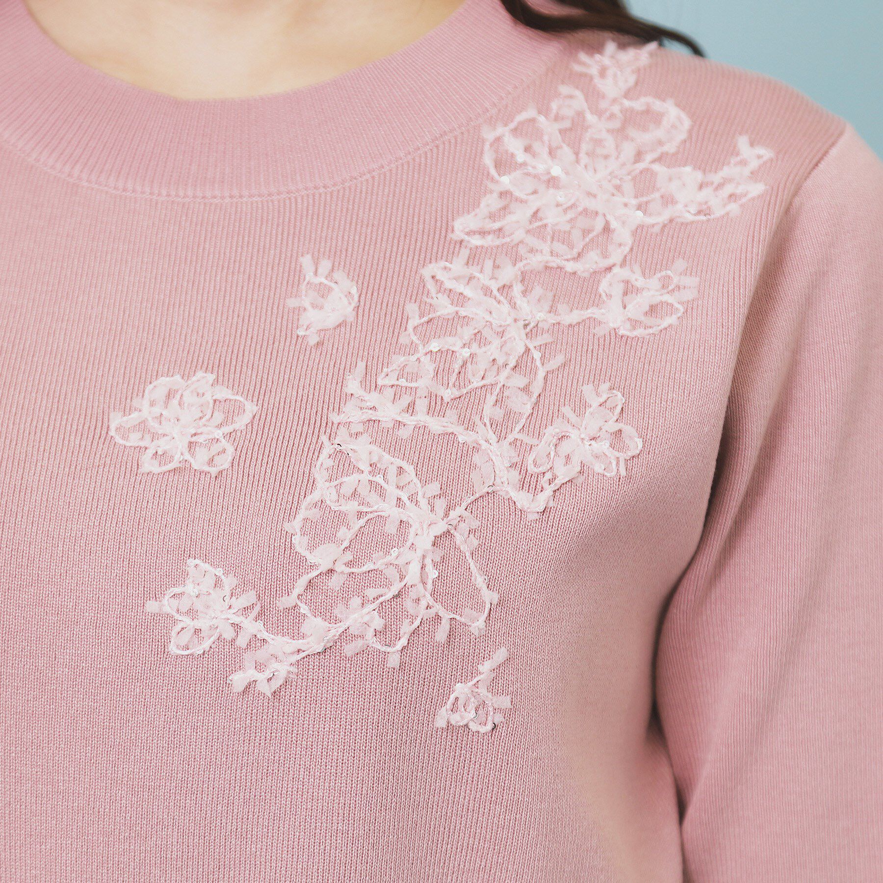 index「刺繍デザインドッキングプリーツワンピース【洗濯機OK】」|ワンピース|