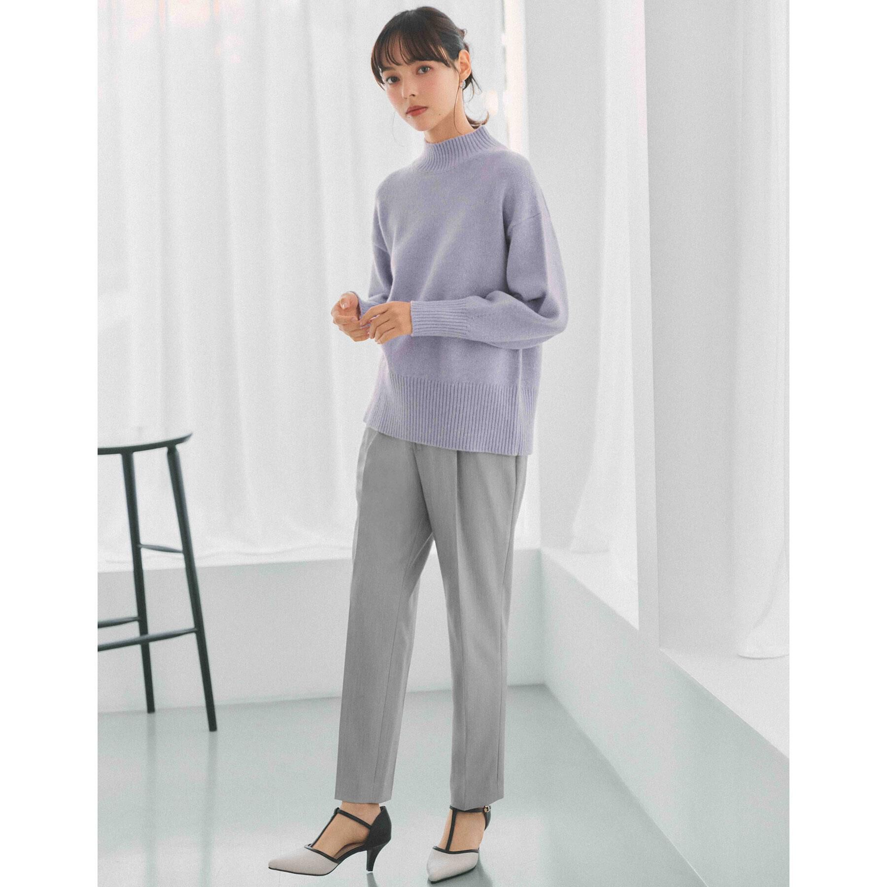 index「選べる2丈 ハイネックカラーミックスラメニット【洗濯機OK】」|ニット・セーター|