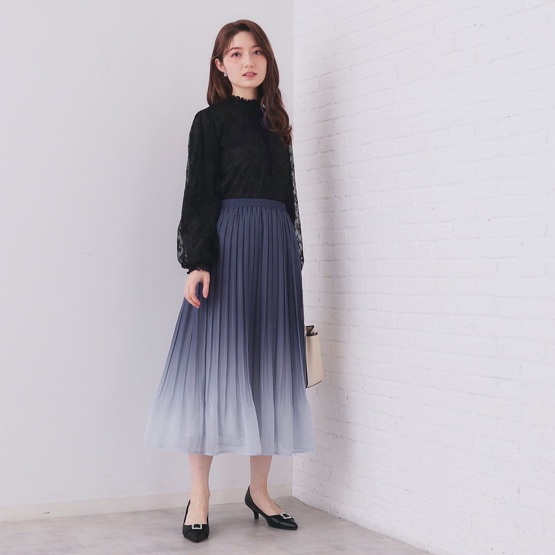 index「選べる丈 シフォンプリーツスカート【洗濯機OK/イージーアイロン/防シワ】《6col》」|スカート|