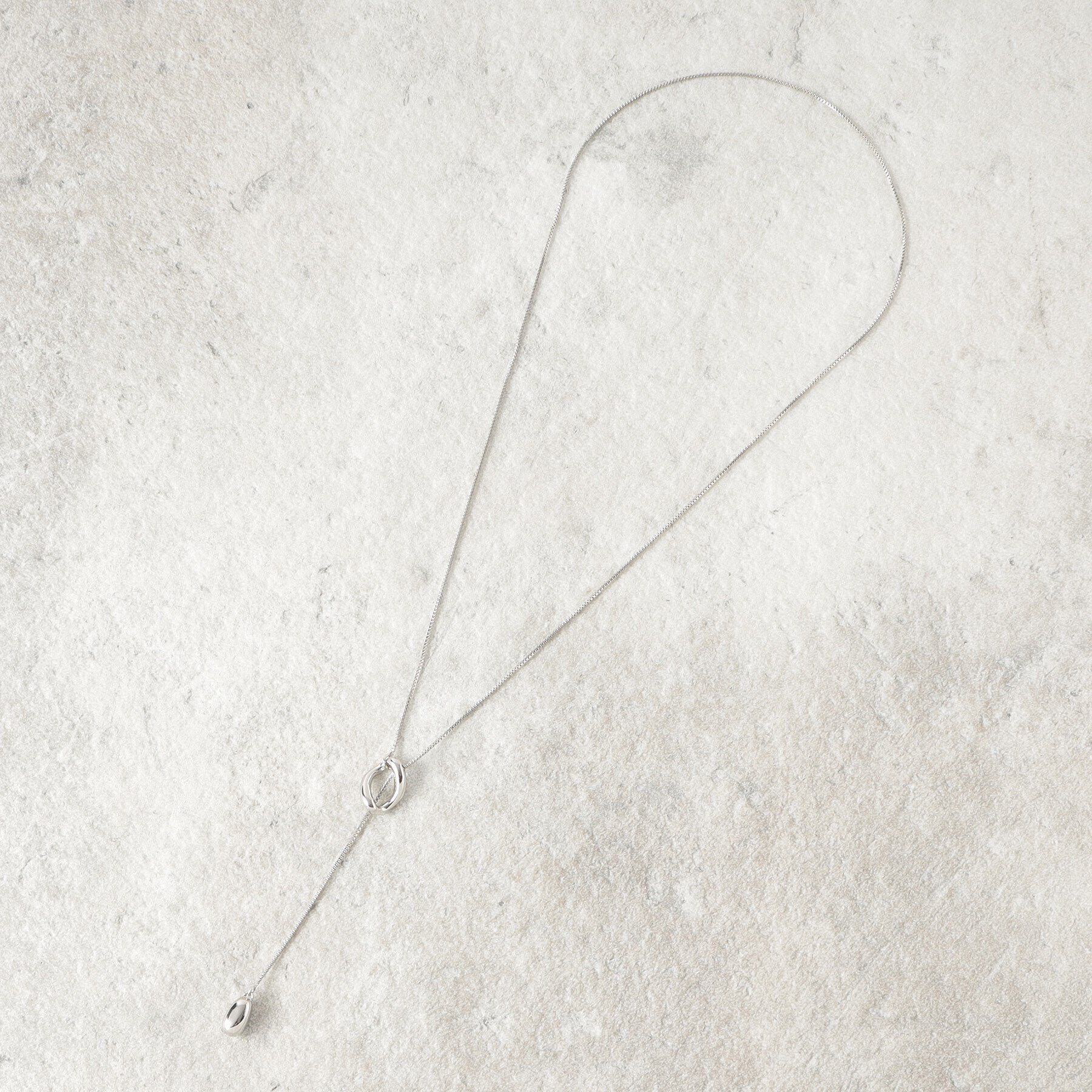 OPAQUE.CLIP「Y字リングスライドネックレス」|ネックレス|シルバー(006)