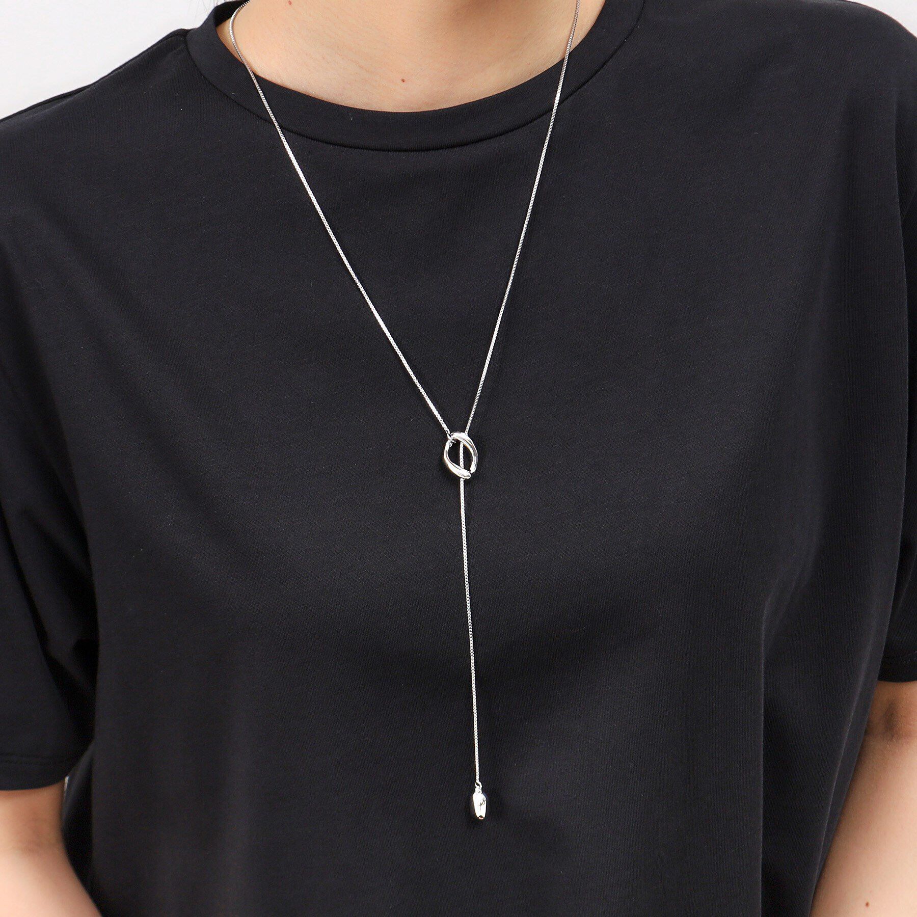 OPAQUE.CLIP「Y字リングスライドネックレス」|ネックレス|