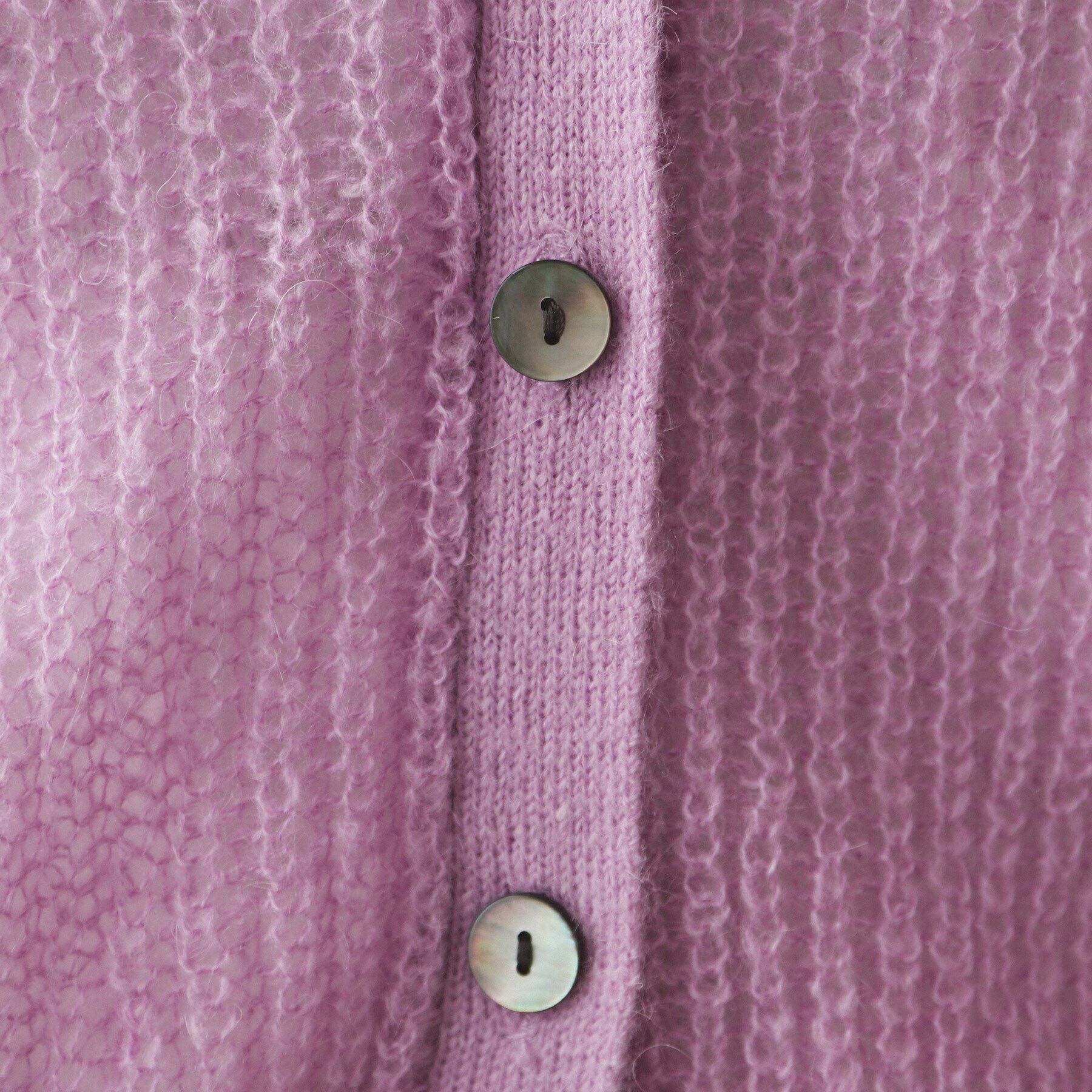 OPAQUE.CLIP「モヘヤ混シアーVネックカーディガン【洗濯機洗い可】」|カーディガン|