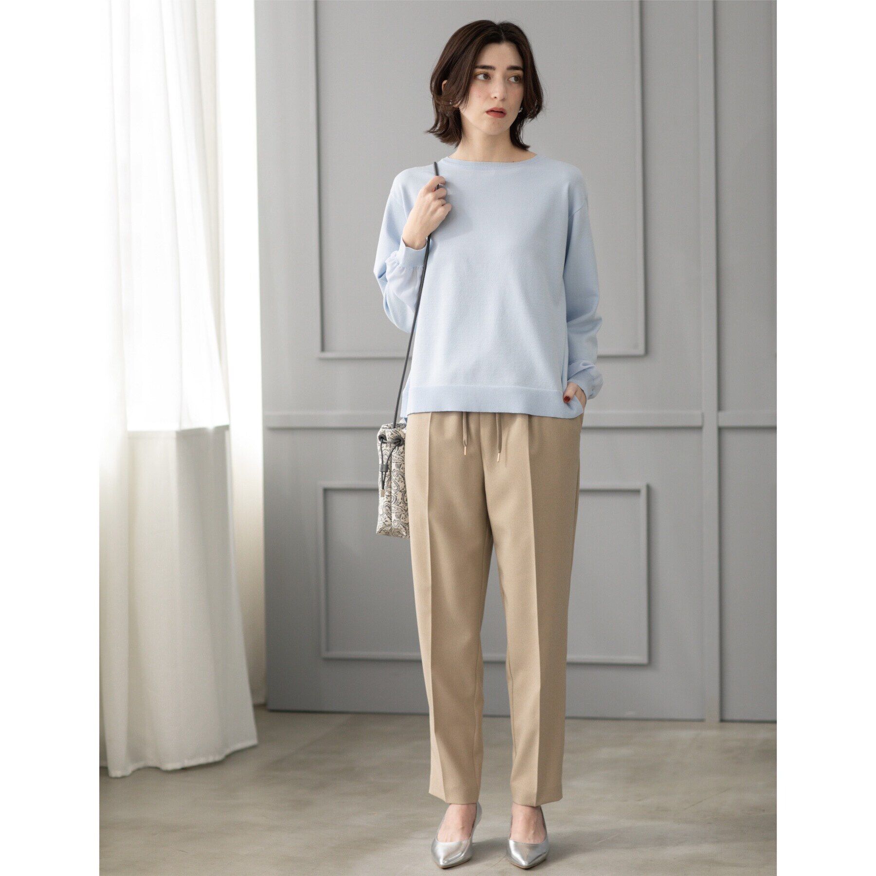 OPAQUE.CLIP「《SS-LLsize》美脚ストレッチイージーテーパードパンツ【洗濯機洗い可/防シワ】」|その他|