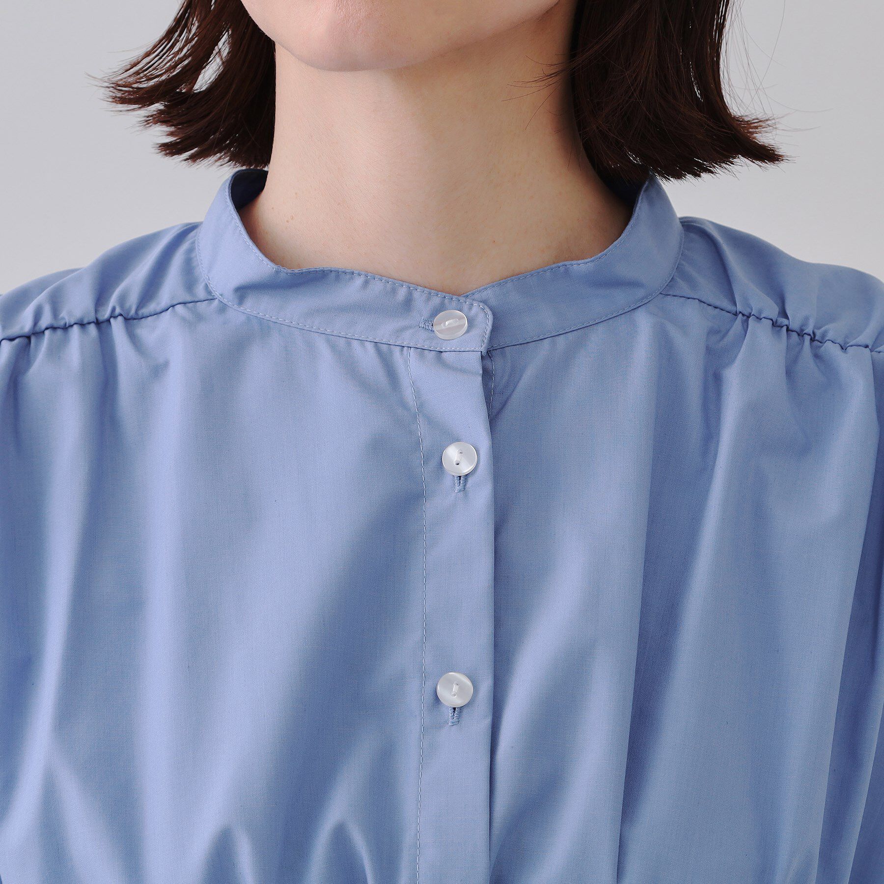 OPAQUE.CLIP「ウエストリボンペプラムシャツ【洗濯機洗い可】」|シャツ・ブラウス|