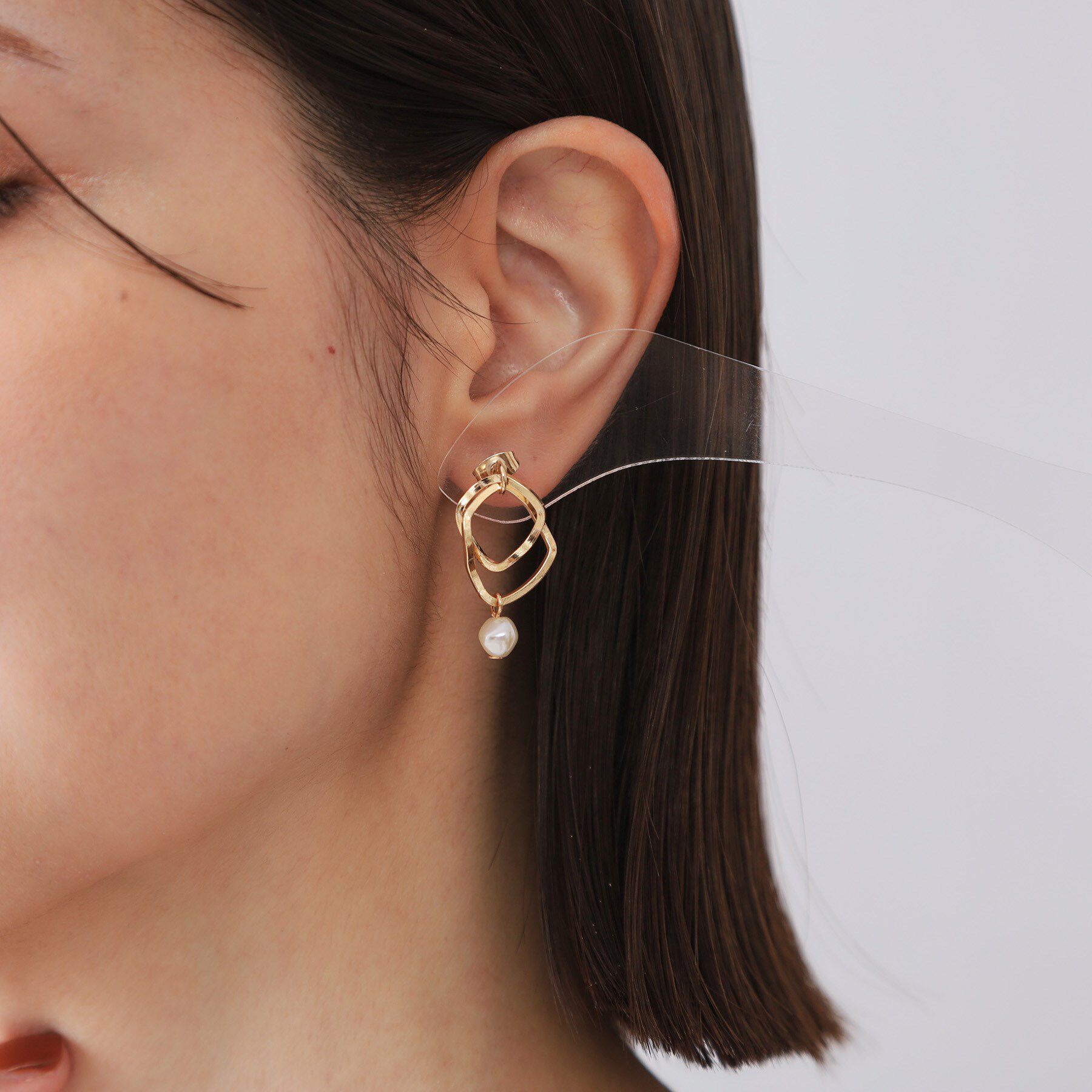 OPAQUE.CLIP「メタル&times;フェイクパールピアス」|ピアス|