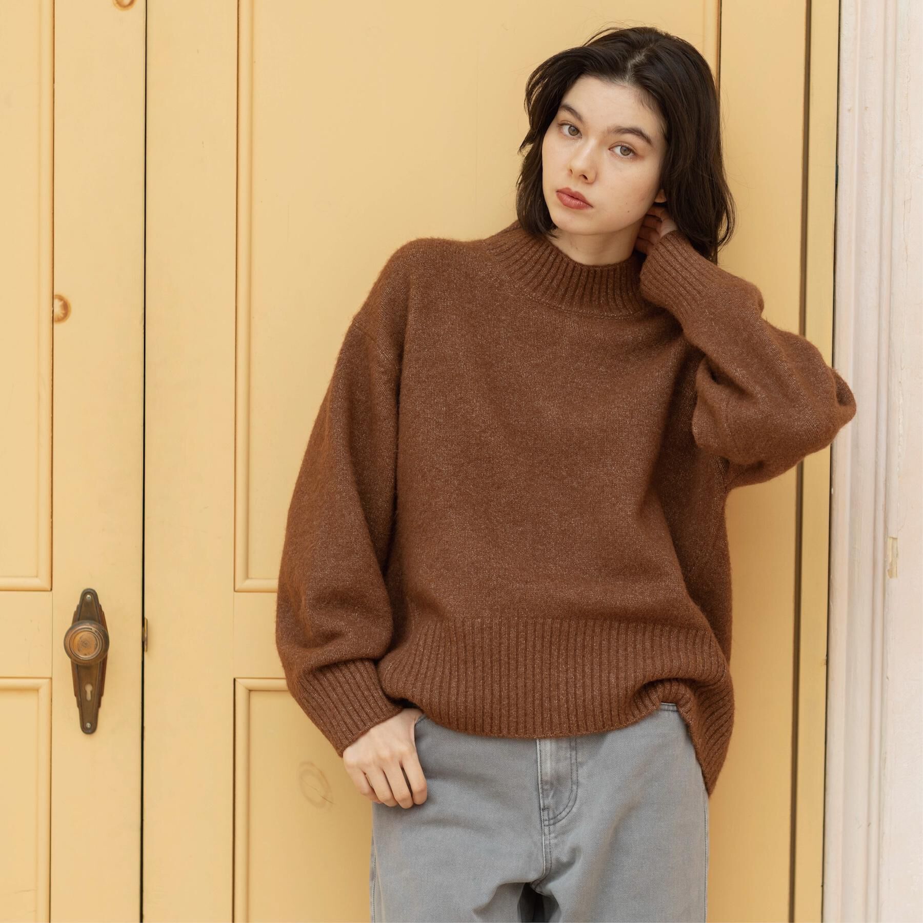 OPAQUE.CLIP「ふわふわハイネックニット【洗濯機OK】」|ニット・セーター|