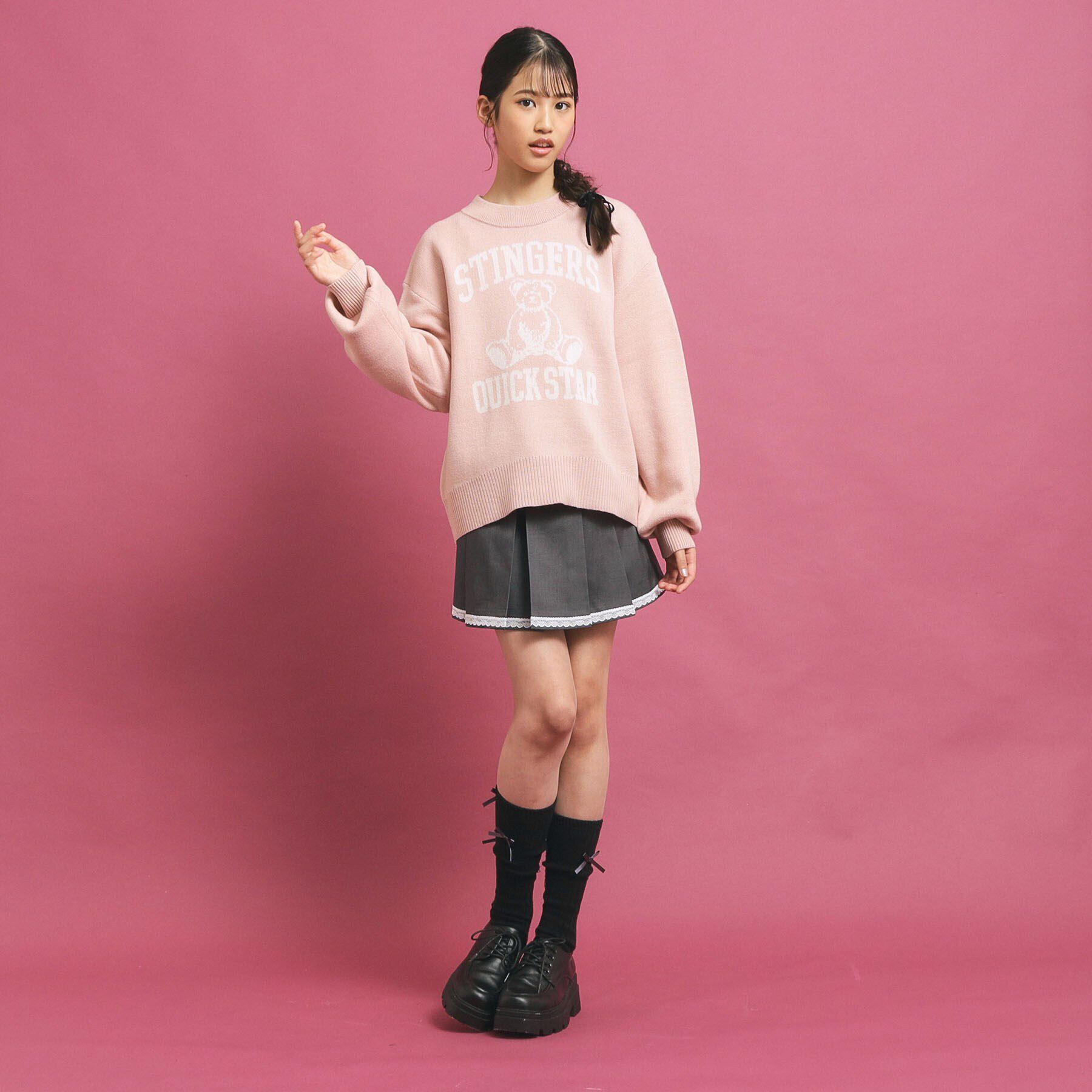 PINK-latte「【トレンド部発】かわいさ盛れる クマロゴニット」|ニット・セーター|