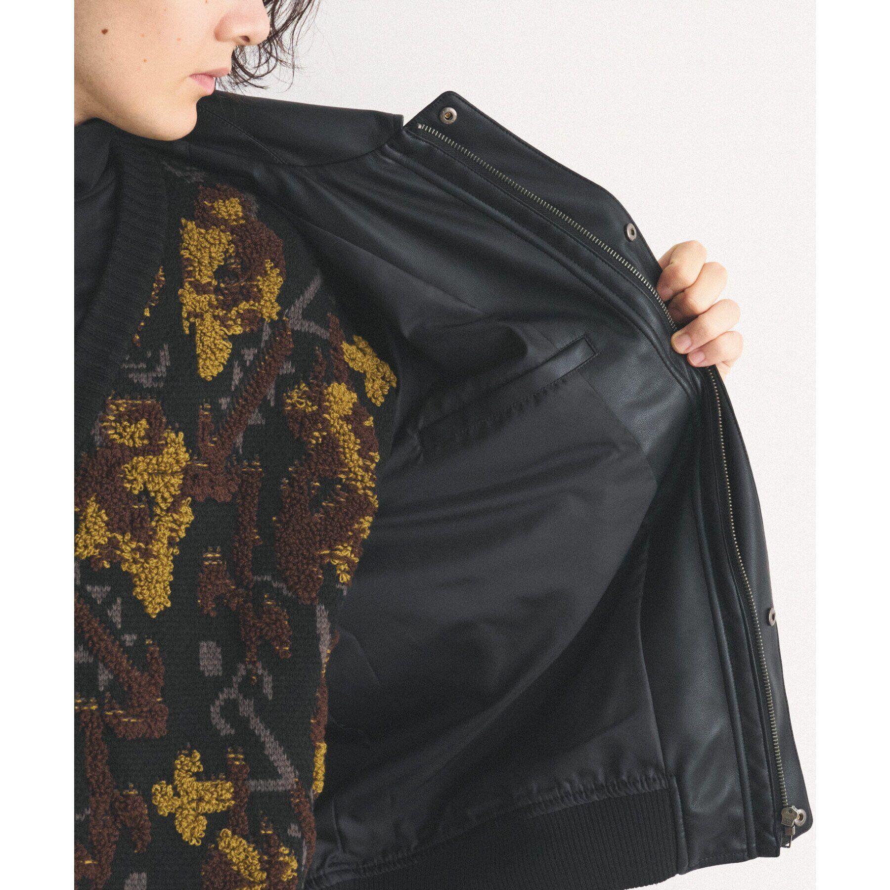 THE SHOP TK「ヴィンテージライクA2ブルゾン ビッグシルエット」|ブルゾン・スタジャン|