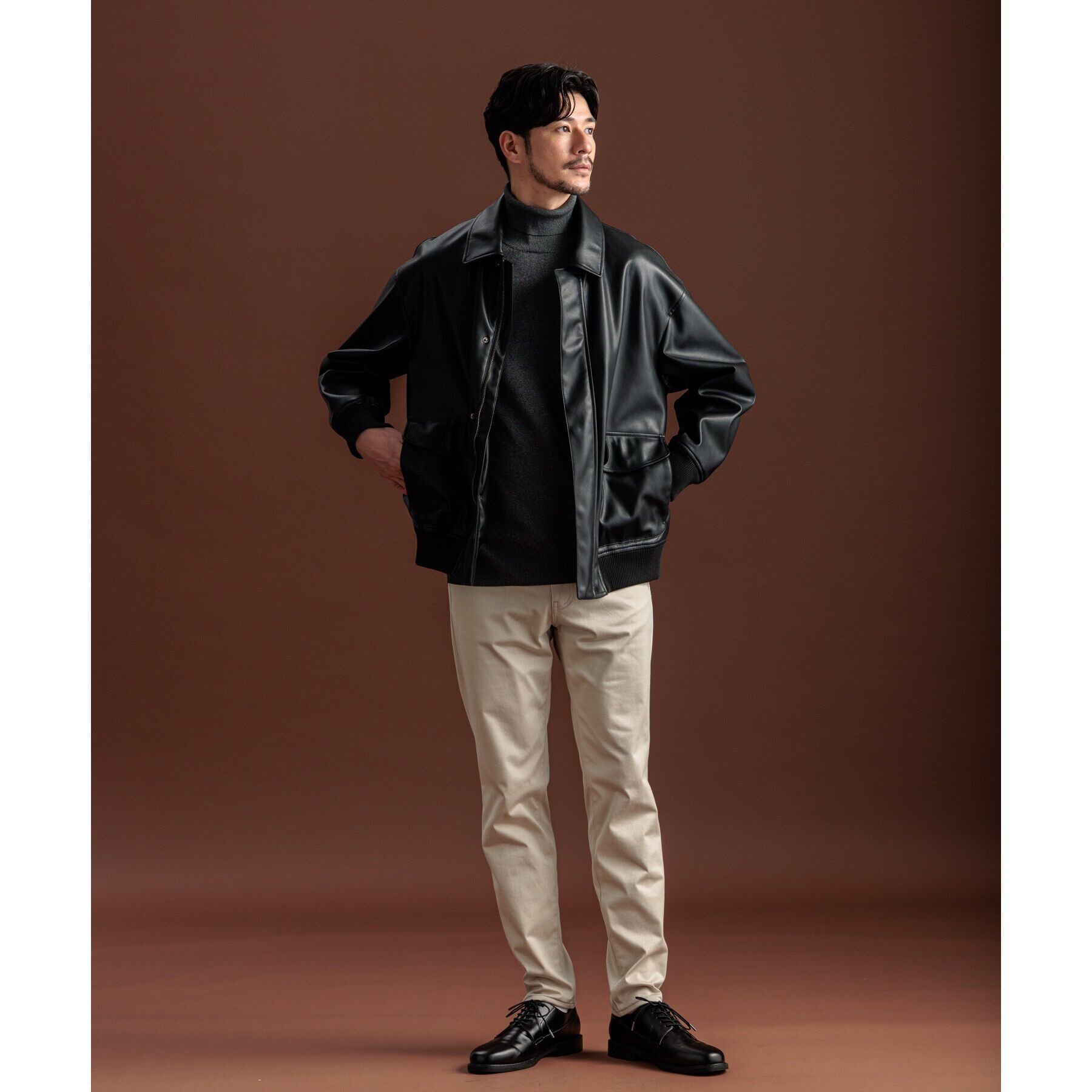 THE SHOP TK「ヴィンテージライクA2ブルゾン ビッグシルエット」|ブルゾン・スタジャン|