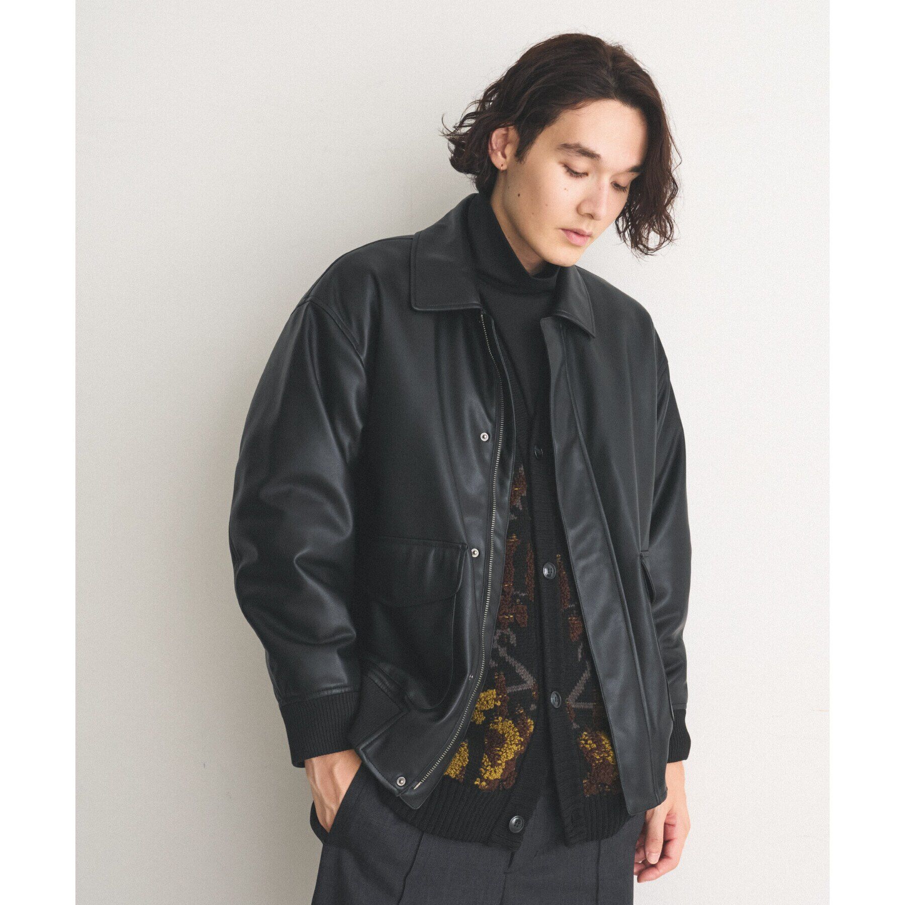 THE SHOP TK「ヴィンテージライクA2ブルゾン ビッグシルエット」|ブルゾン・スタジャン|