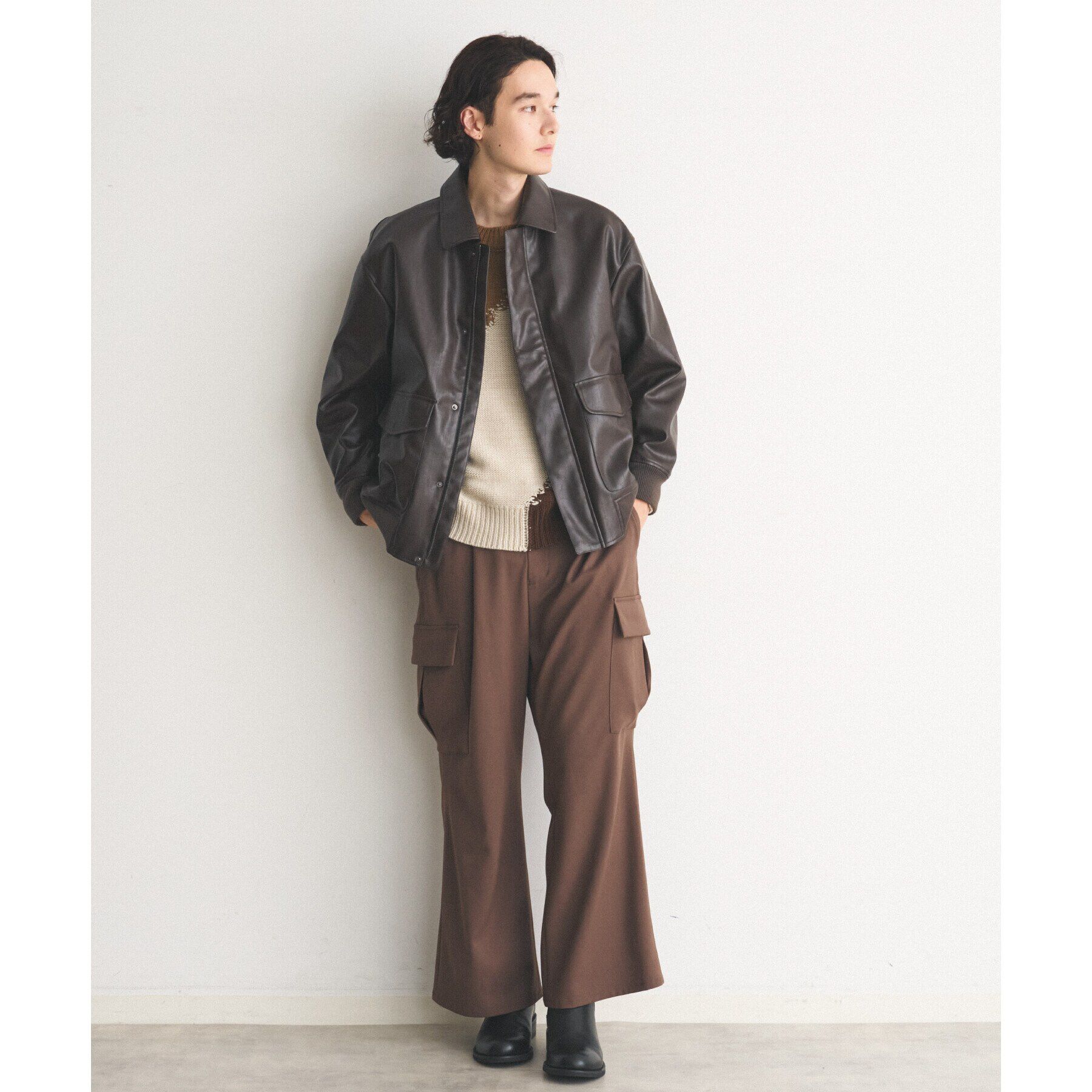 THE SHOP TK「ヴィンテージライクA2ブルゾン ビッグシルエット」|ブルゾン・スタジャン|