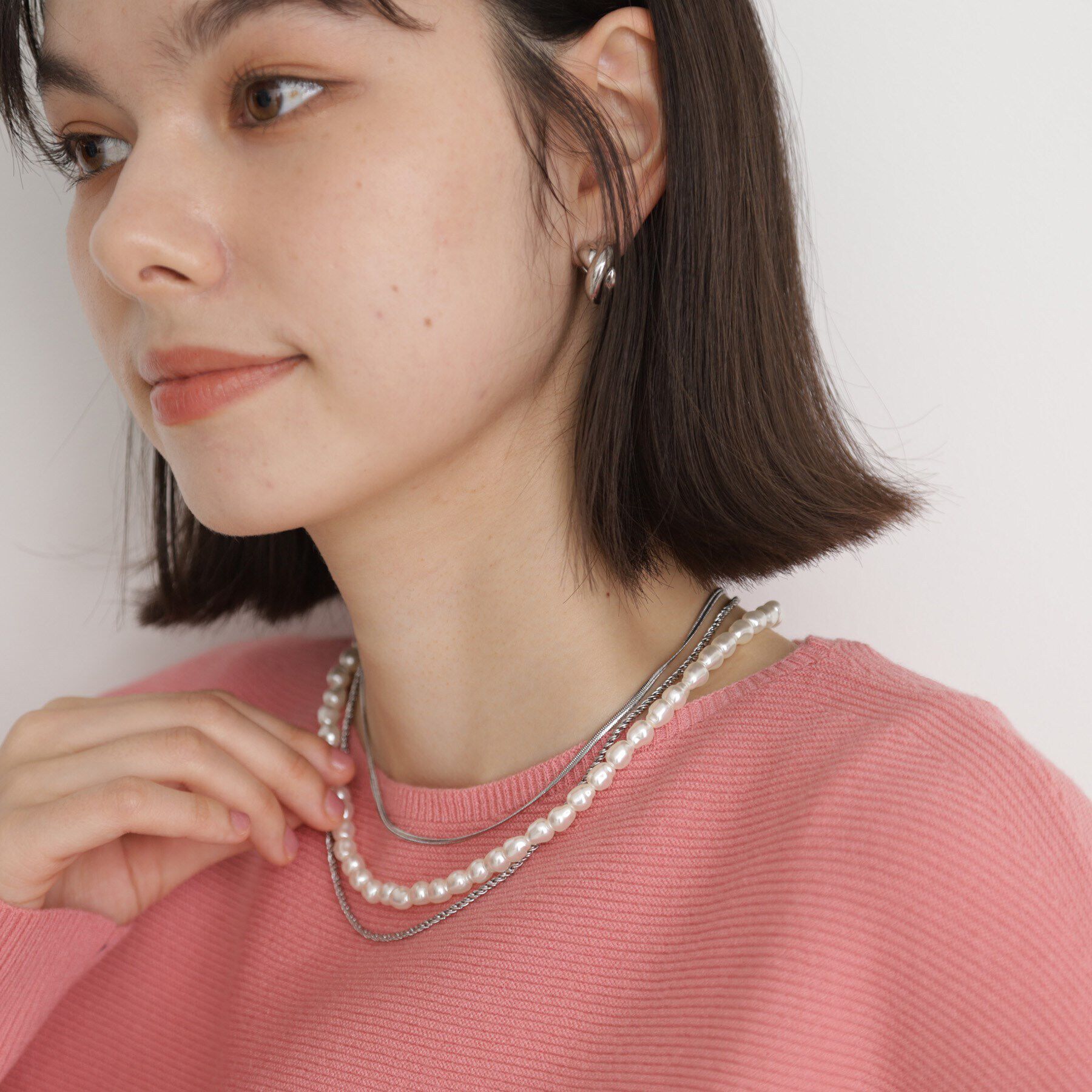 THE SHOP TK「3WAYショートネックレス」|ネックレス|