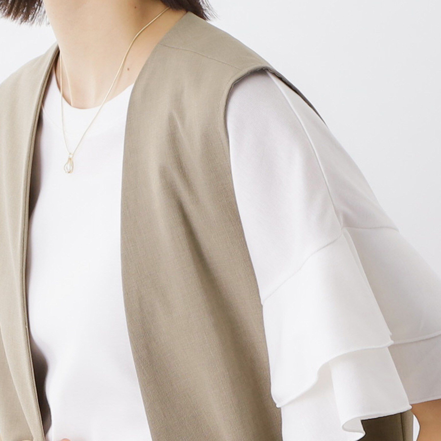 THE SHOP TK「ノーカラージレ【セットアップ可/洗濯機OK】」|ベスト・ジレ|