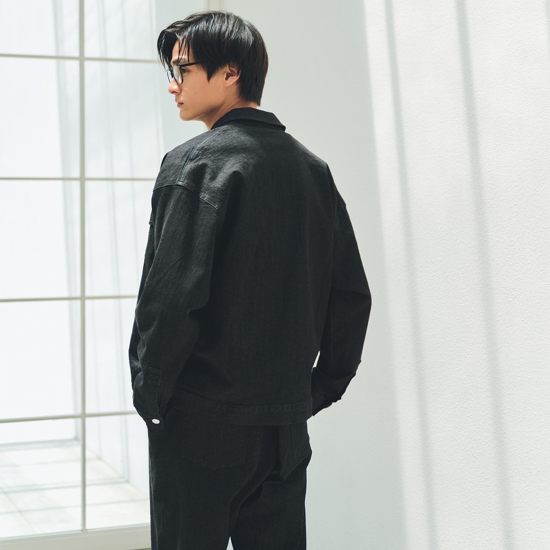 THE SHOP TK「オーガニックコットンデニムブルゾン 【セットアップ可】」|デニムジャケット|