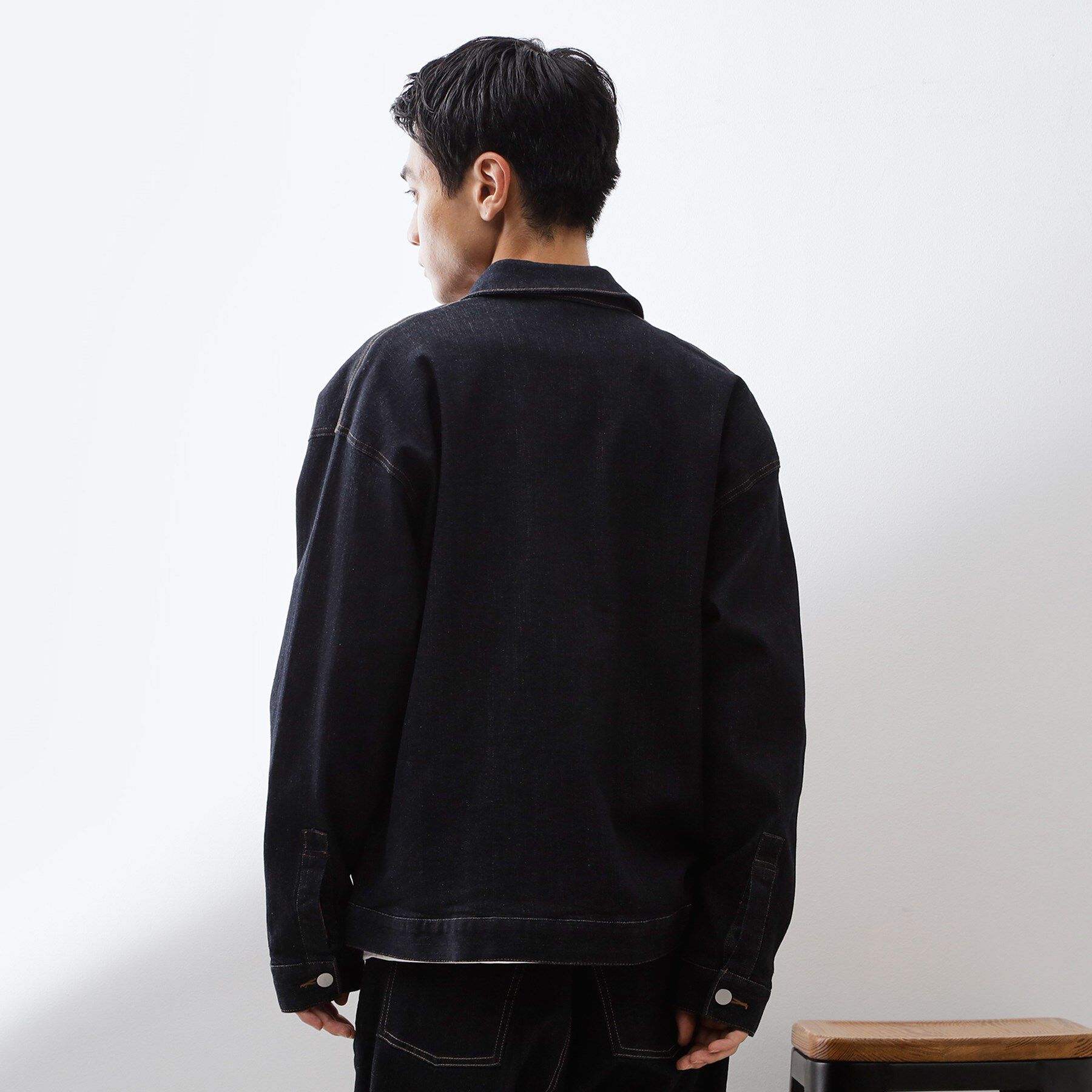 THE SHOP TK「オーガニックコットンデニムブルゾン 【セットアップ可】」|デニムジャケット|