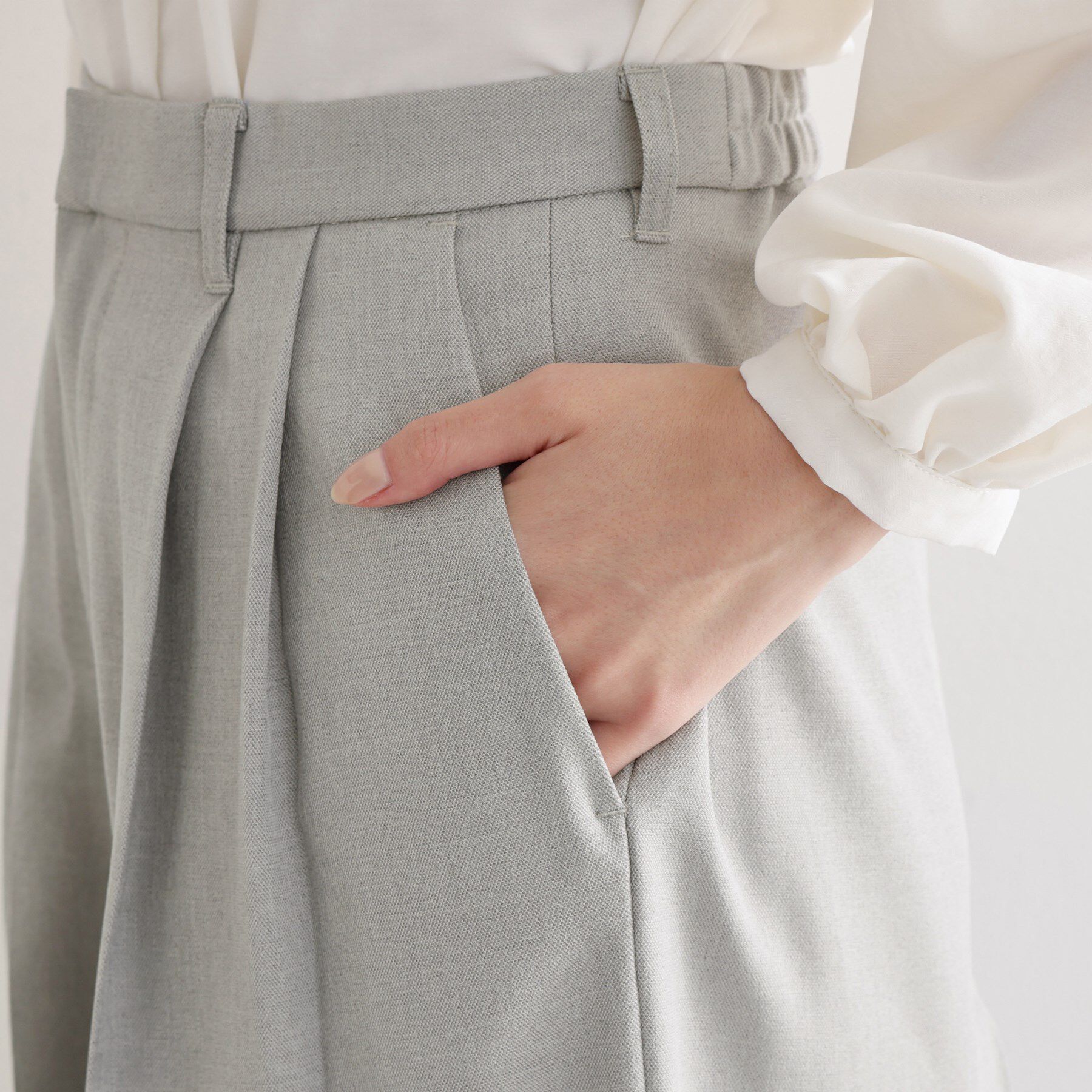 THE SHOP TK「【通勤・セレモニー】CAVIAN 2タックワイドパンツ/セットアップ可」|その他|