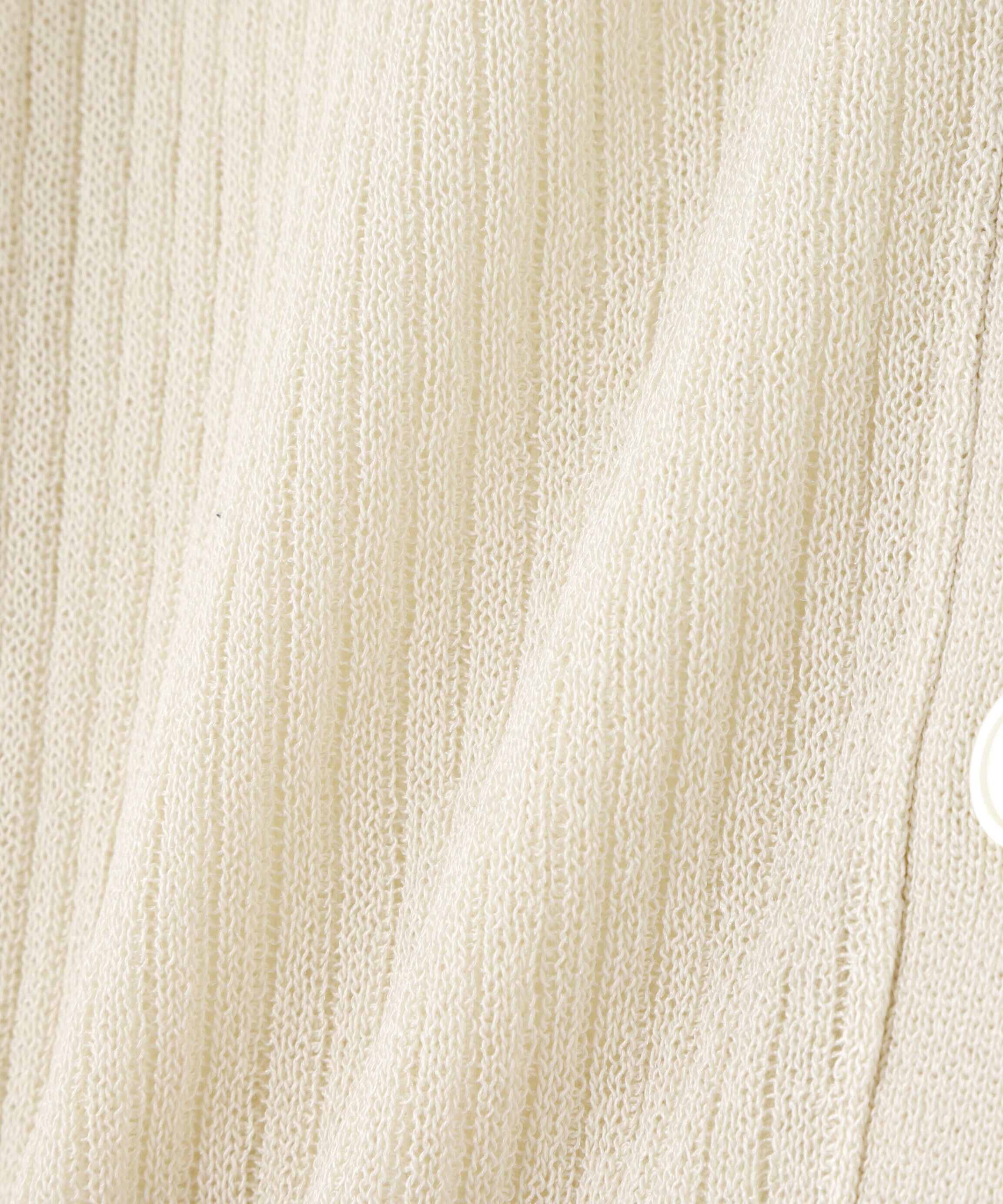  「シアーシャイン襟付きリブニット」|ニット・セーター|