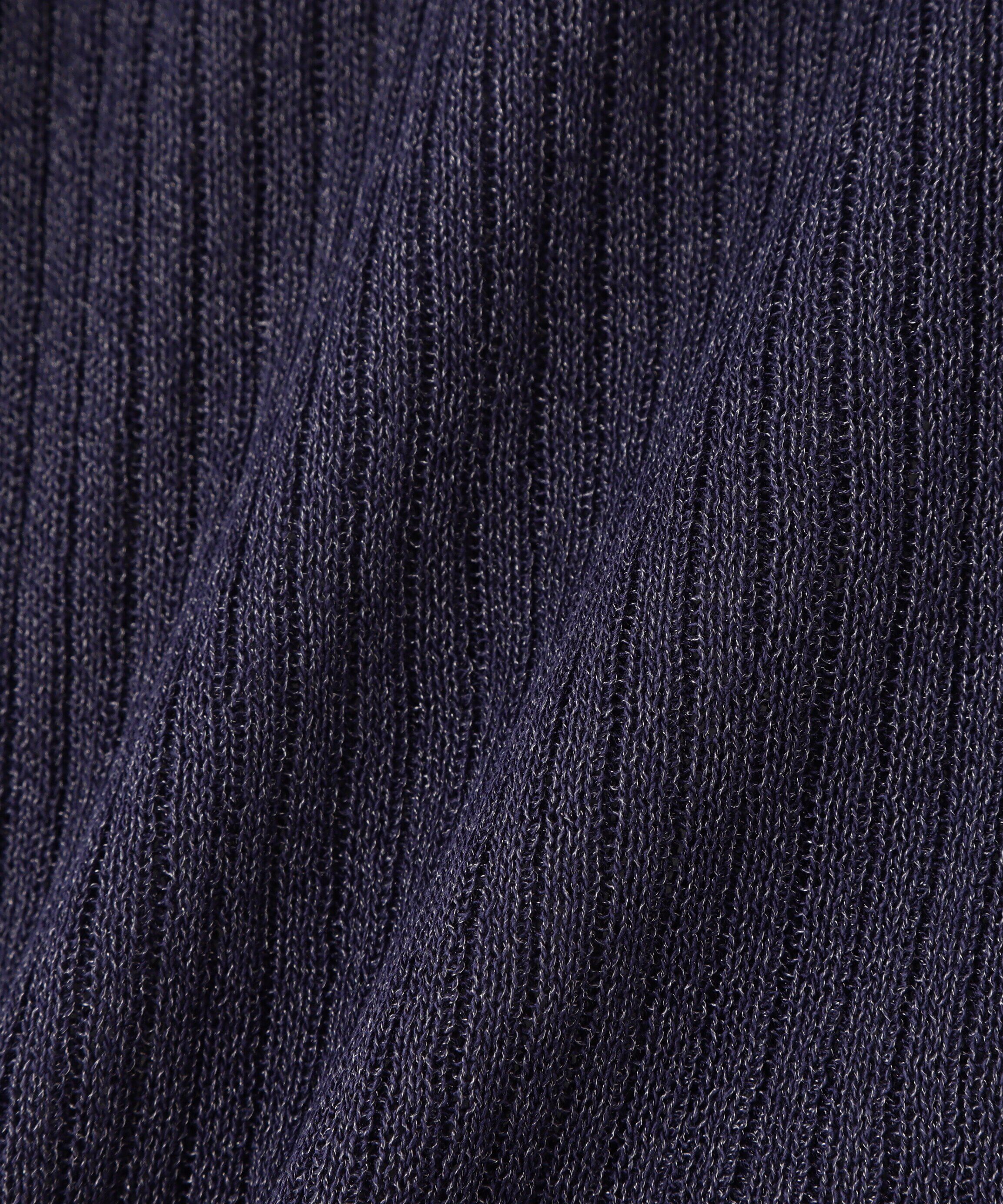  「シアーシャイン襟付きリブニット」|ニット・セーター|