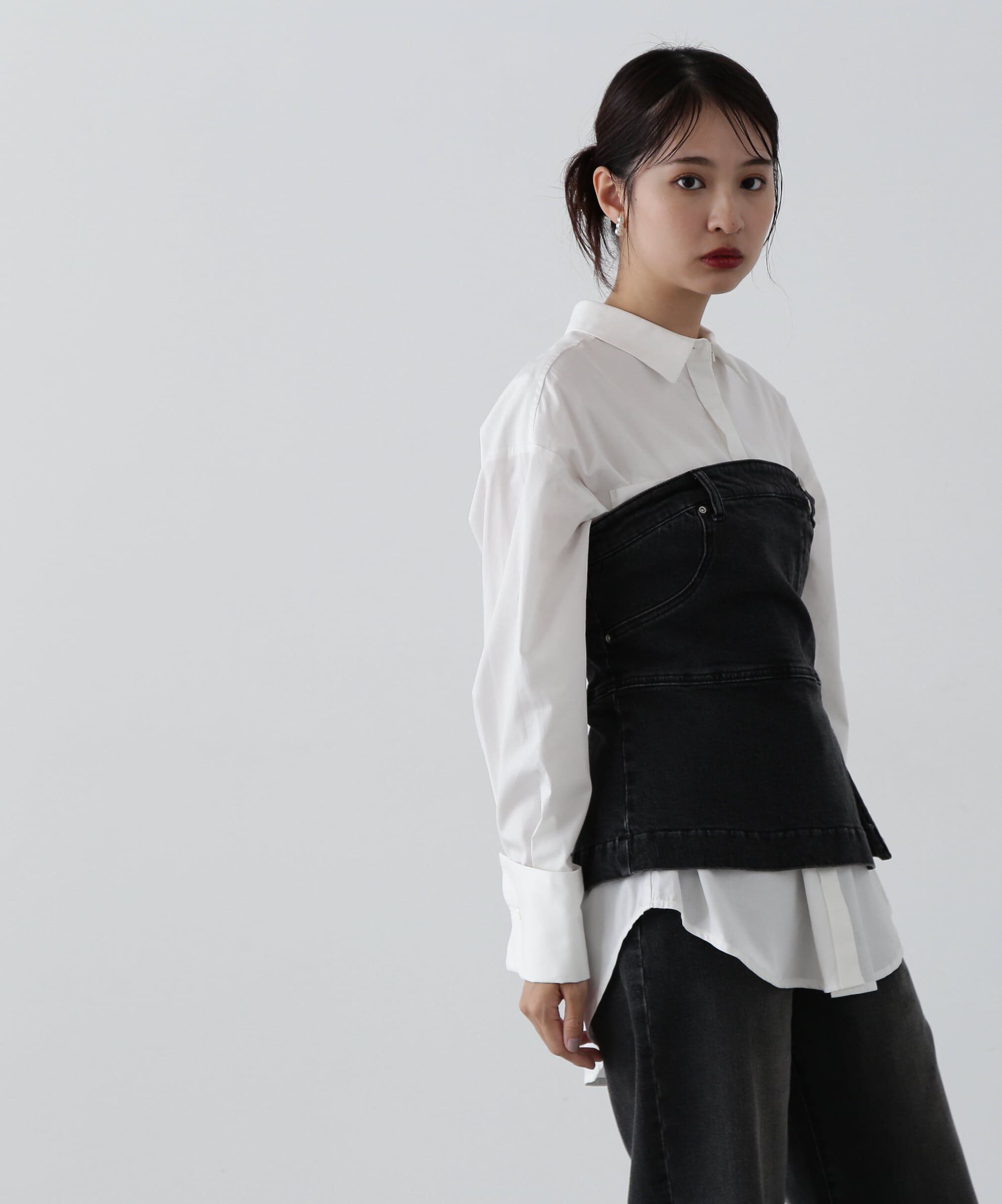  「デニムベアビスチェ」|シャツ・ブラウス|