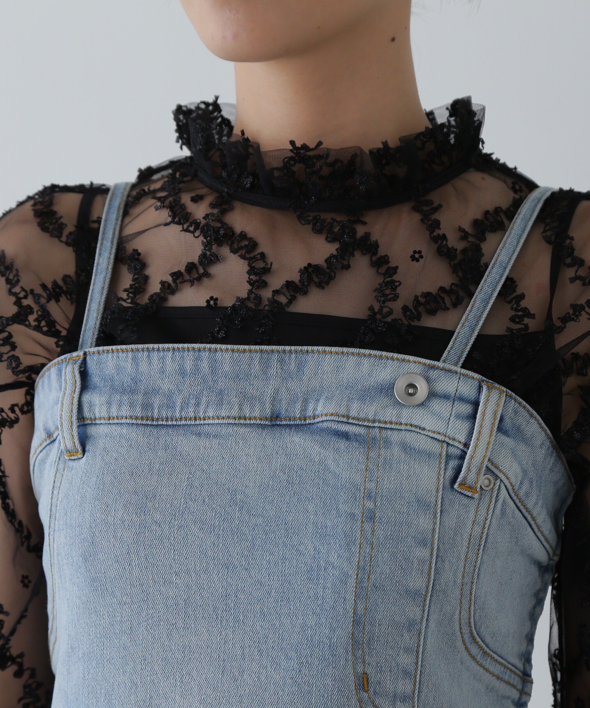  「デニムベアビスチェ」|シャツ・ブラウス|