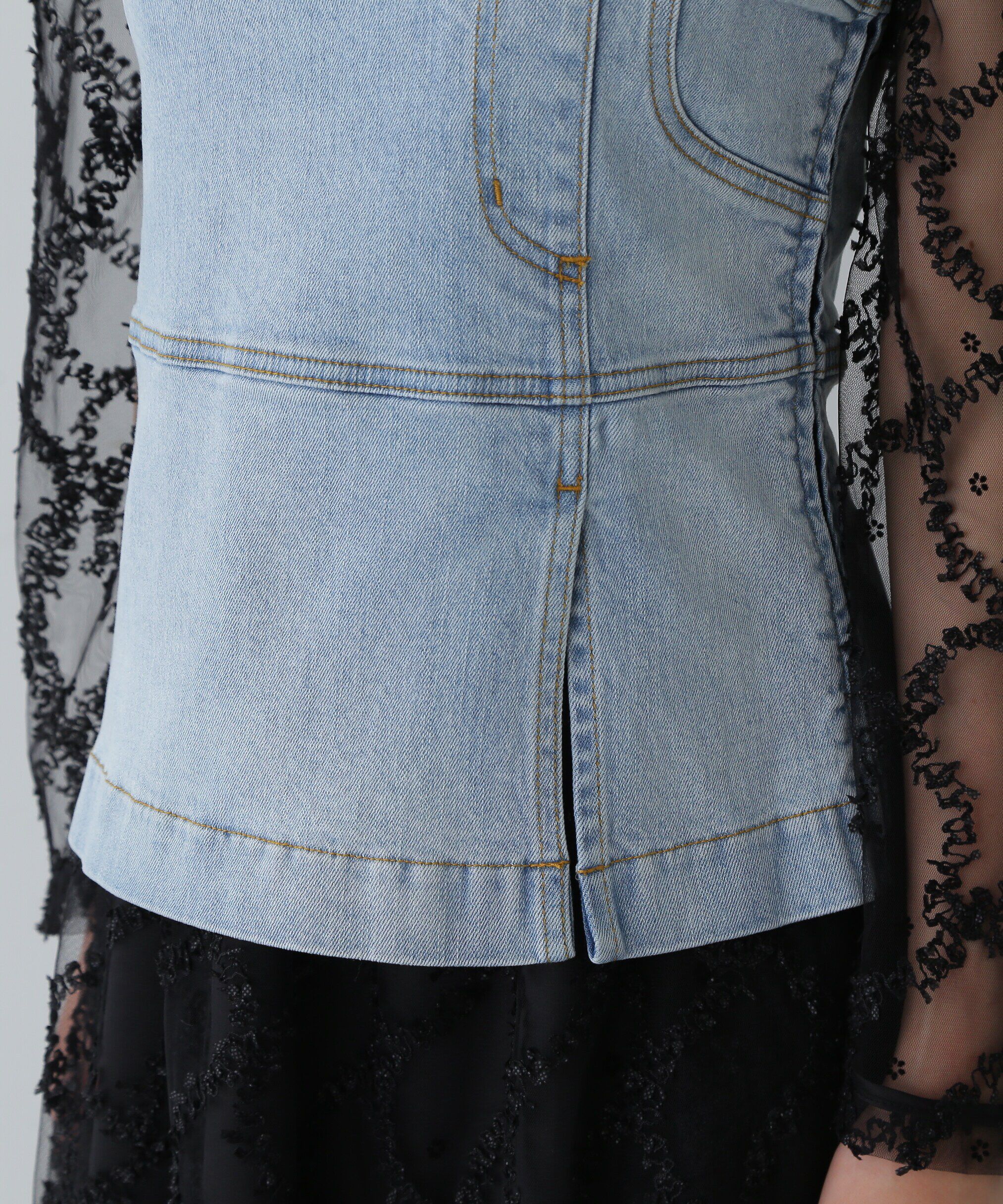  「デニムベアビスチェ」|シャツ・ブラウス|