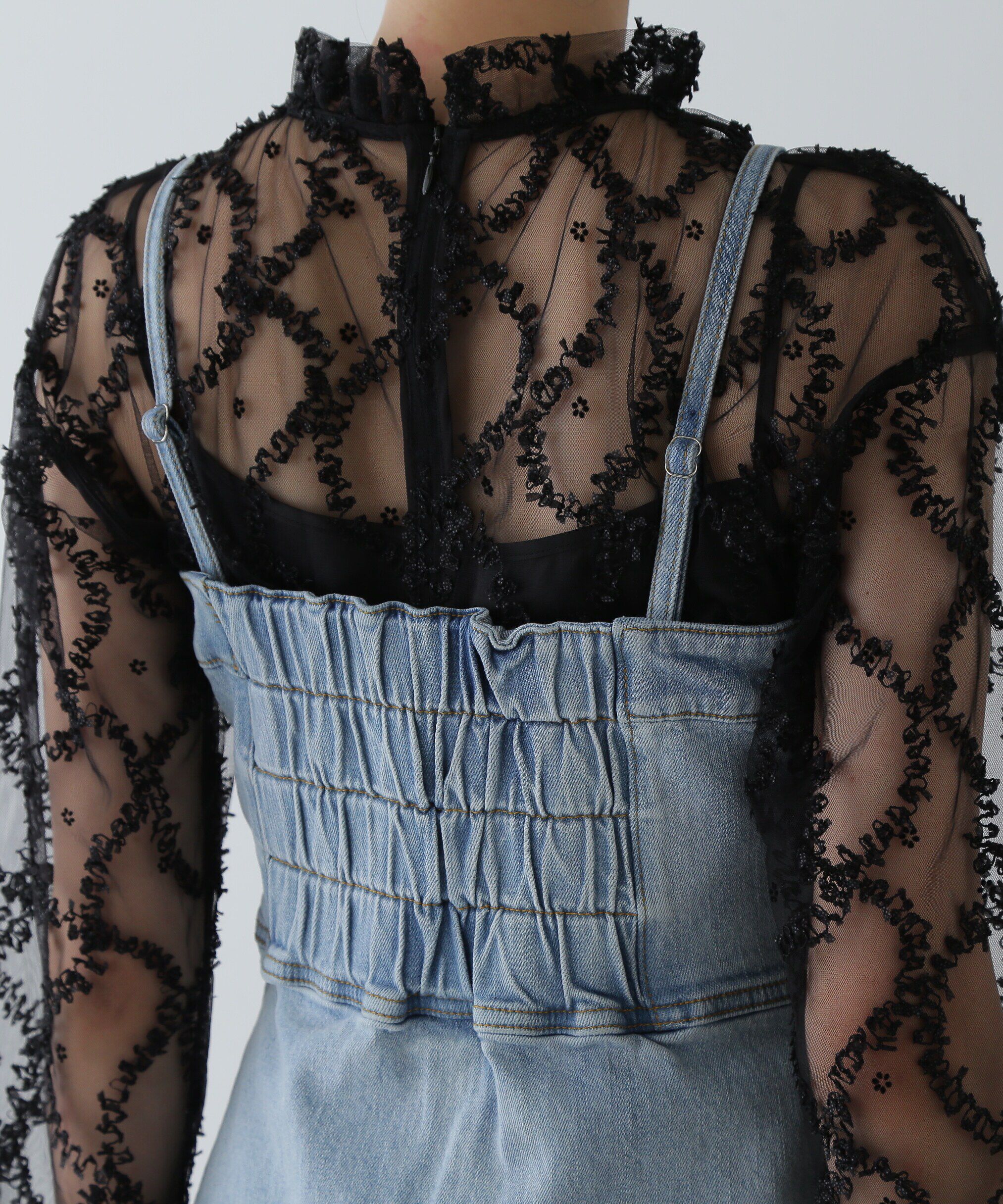  「デニムベアビスチェ」|シャツ・ブラウス|