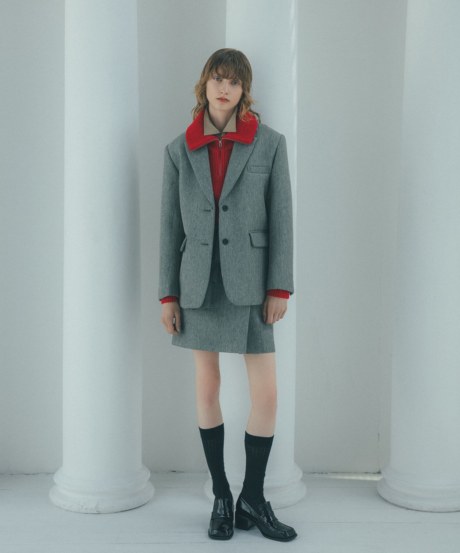  「ツイードボンディングジャケット」|ブルゾン・スタジャン|