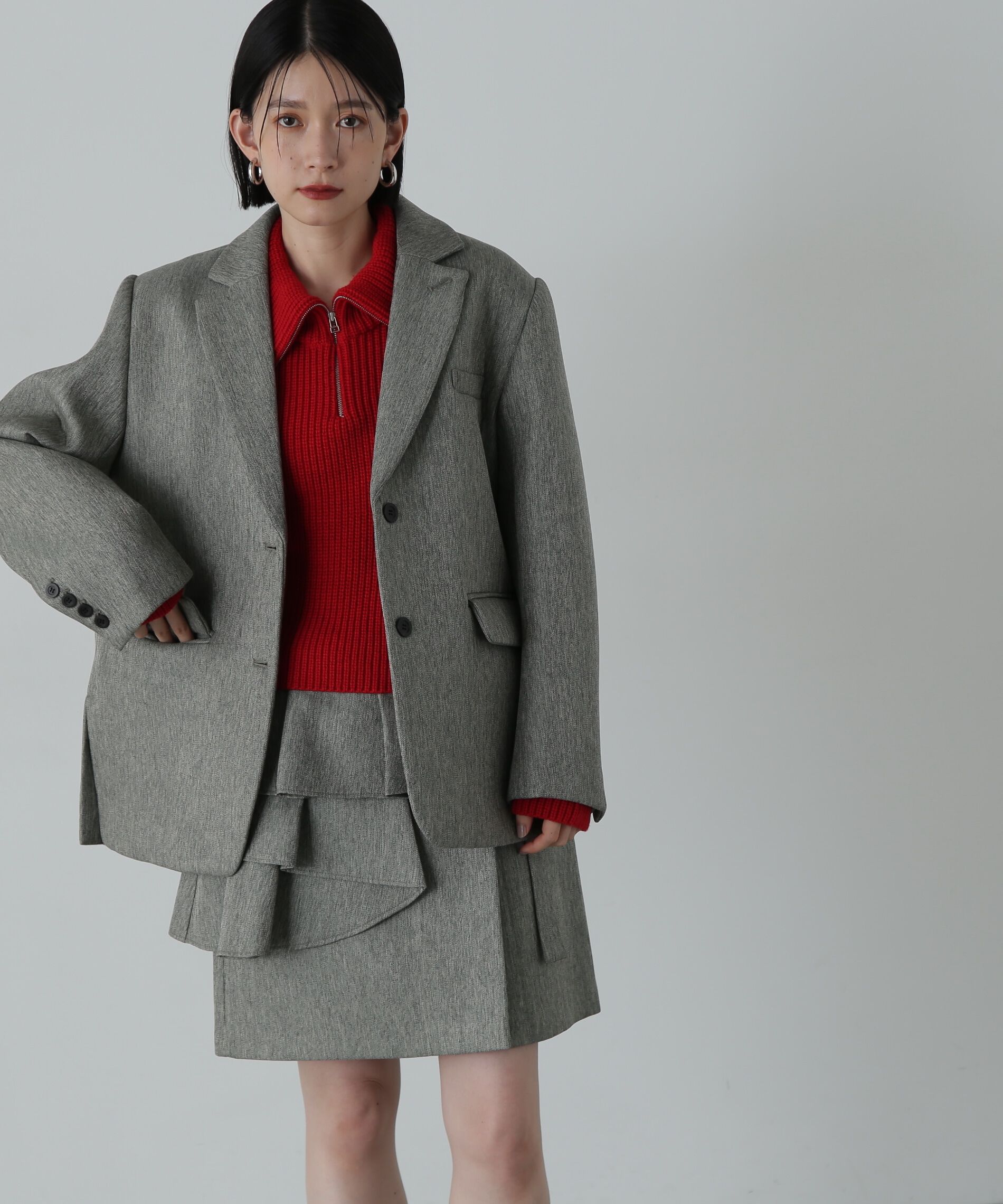  「ツイードボンディングジャケット」|ブルゾン・スタジャン|